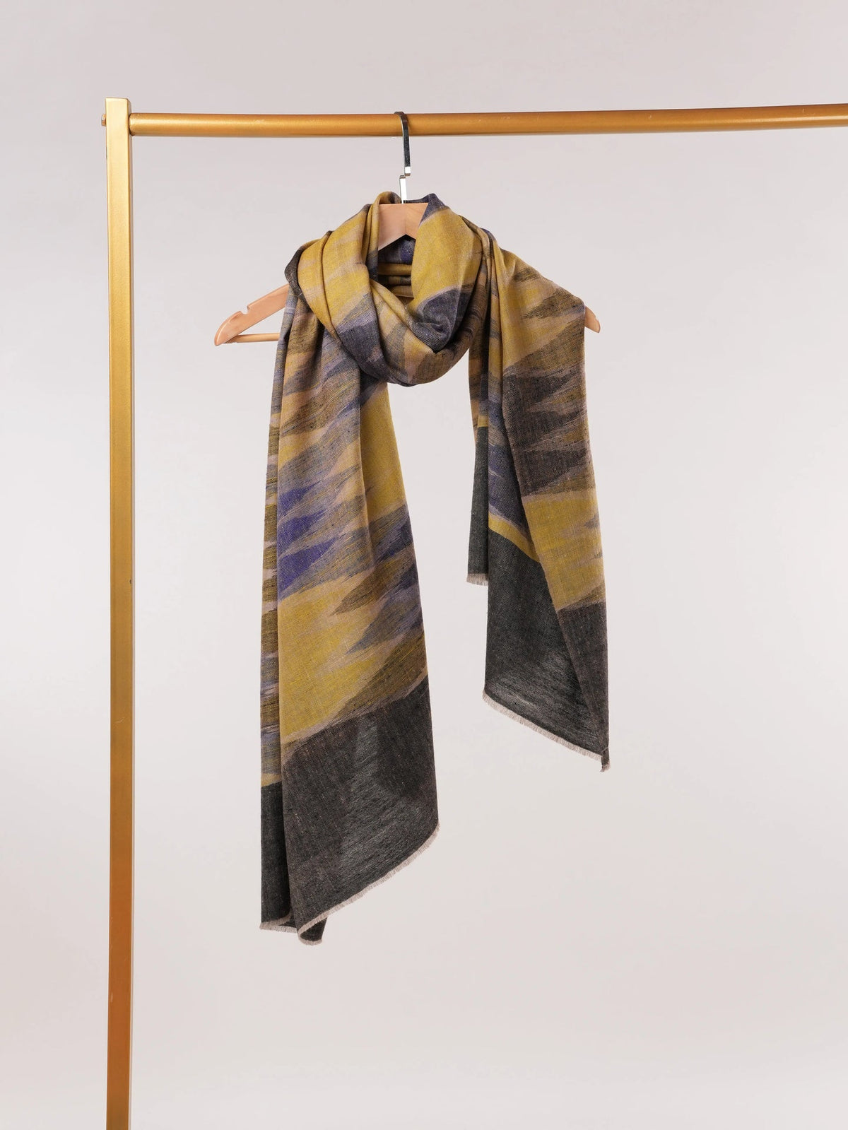 Artisan Crafted featherlight Ikat Pure Pashmina Shawl