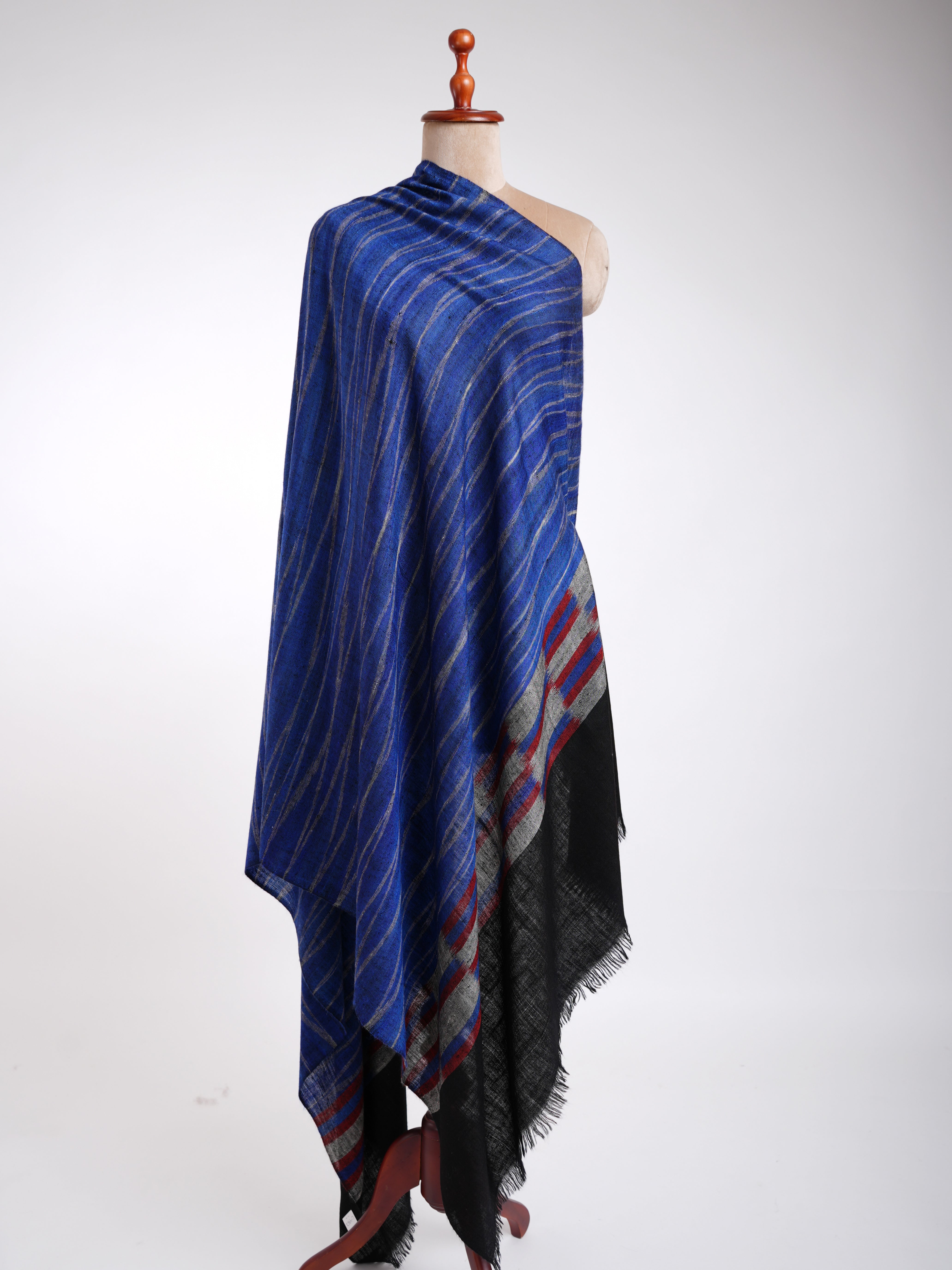 Scialle Pashmina blu contemporaneo