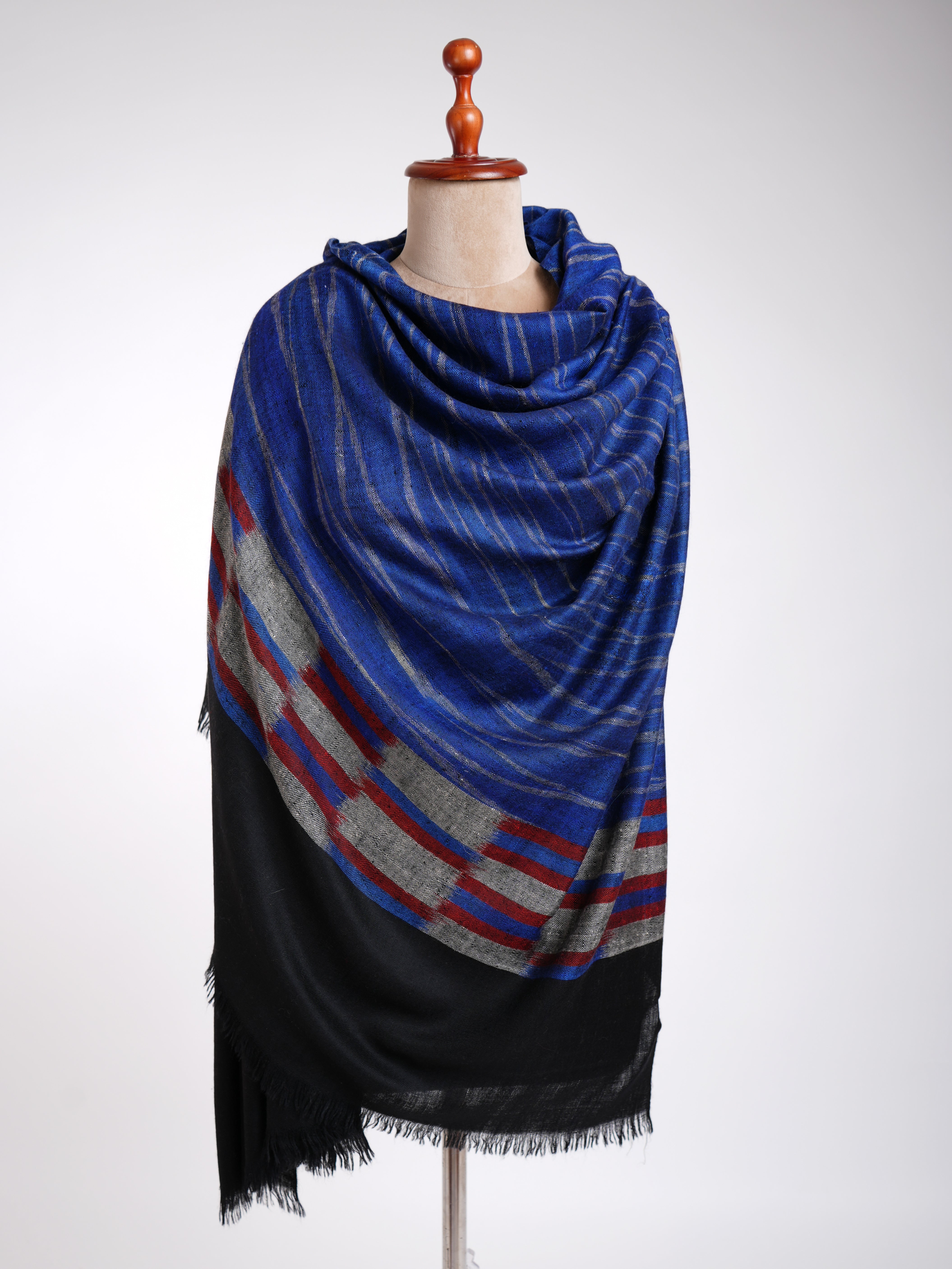 Scialle Pashmina blu contemporaneo