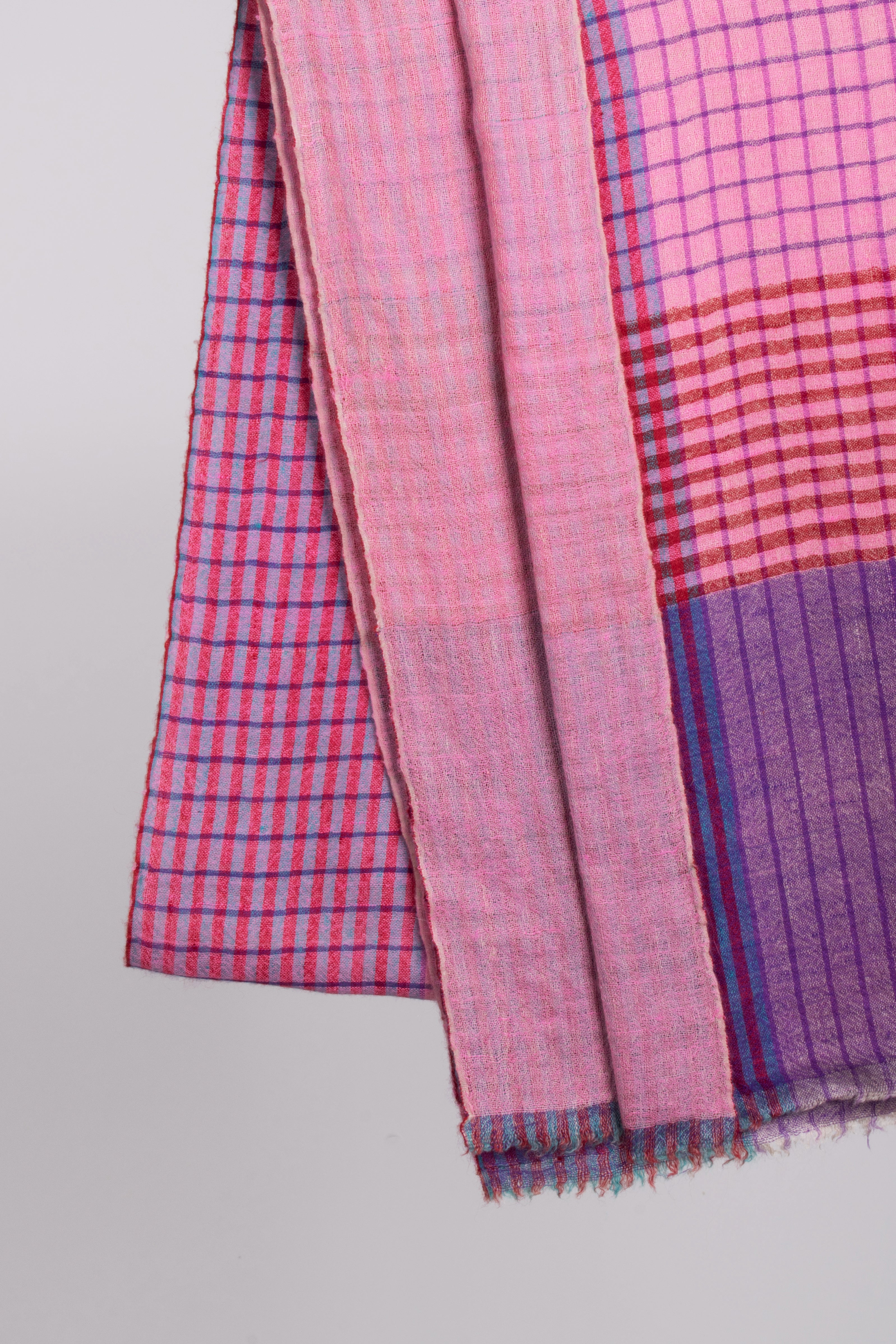 Two Leaf Pink Dorukha Pashmina Shawl