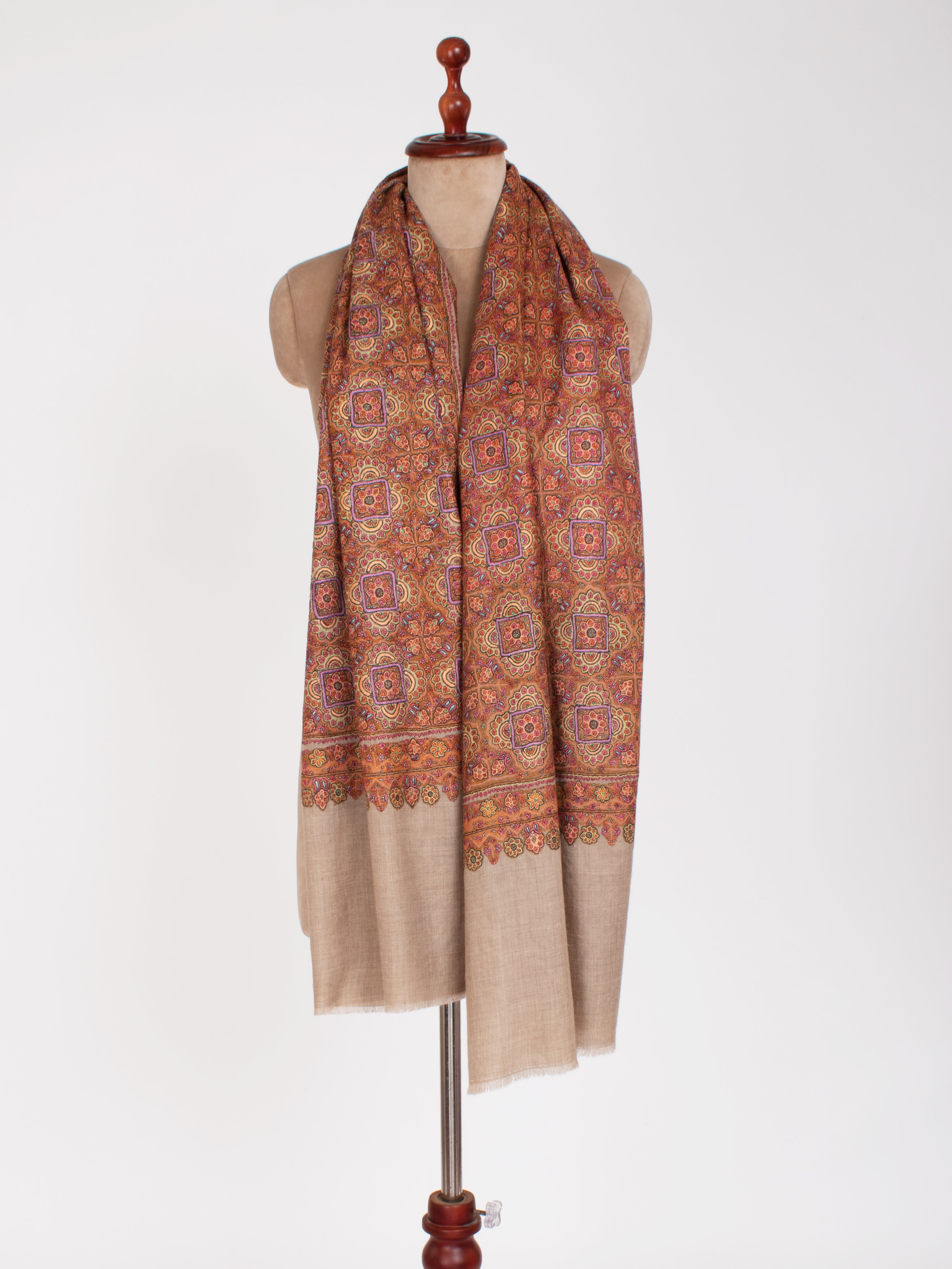 Châle Jamavar Pashmina de mariée exclusif pour mariage