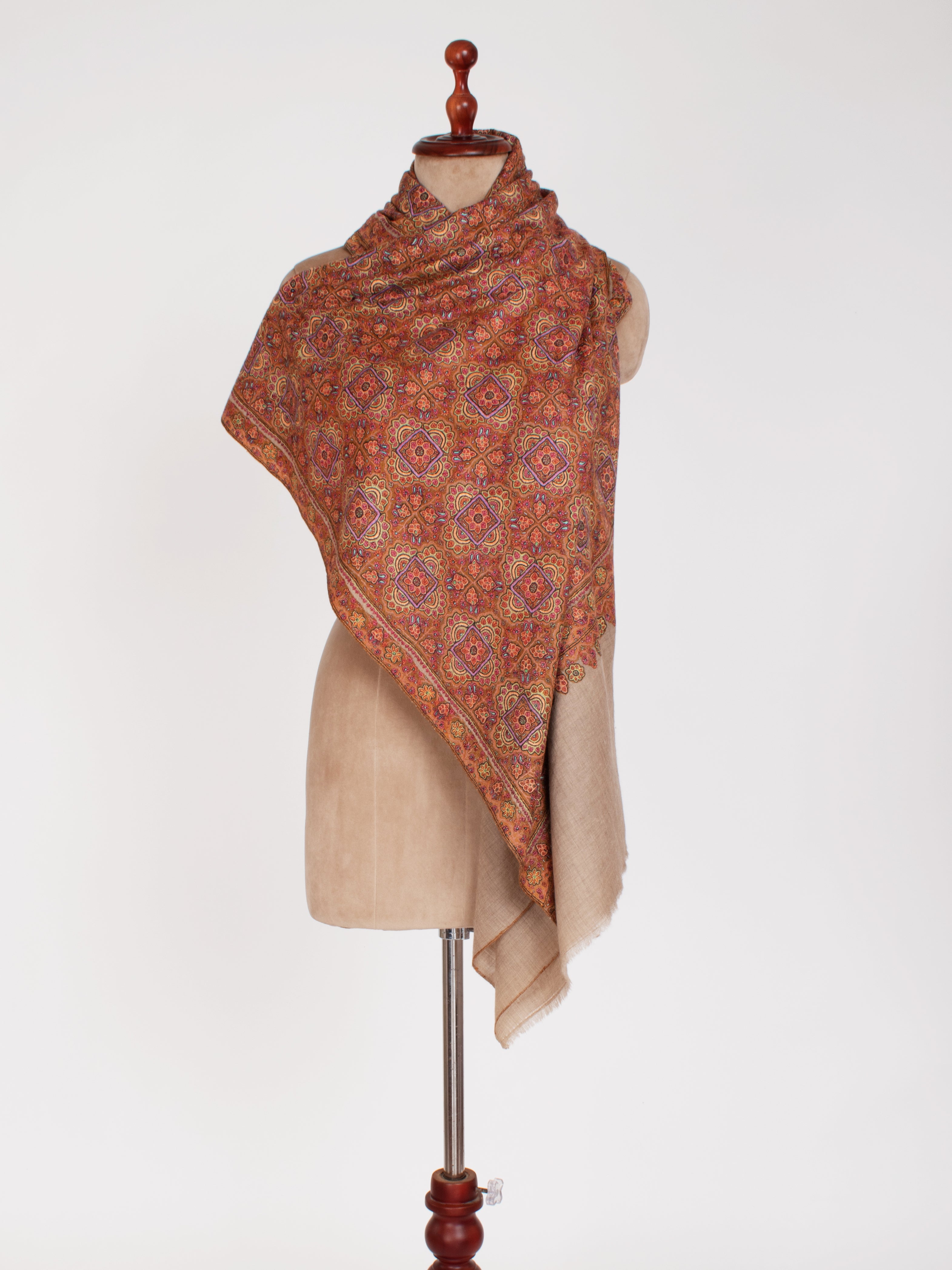 Châle Jamavar Pashmina de mariée exclusif pour mariage