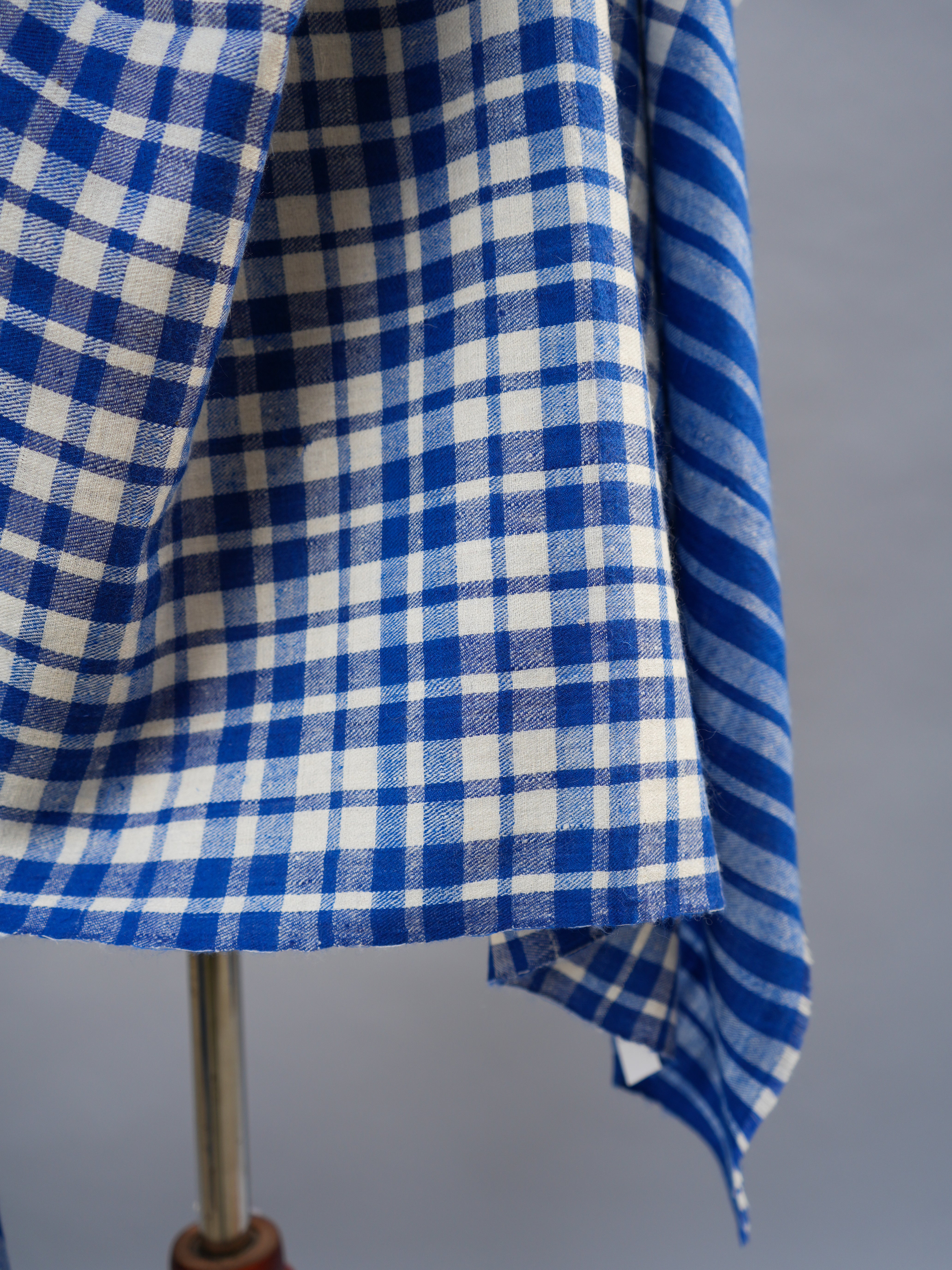 Scialle di Pashmina intrecciato a mano blu decente