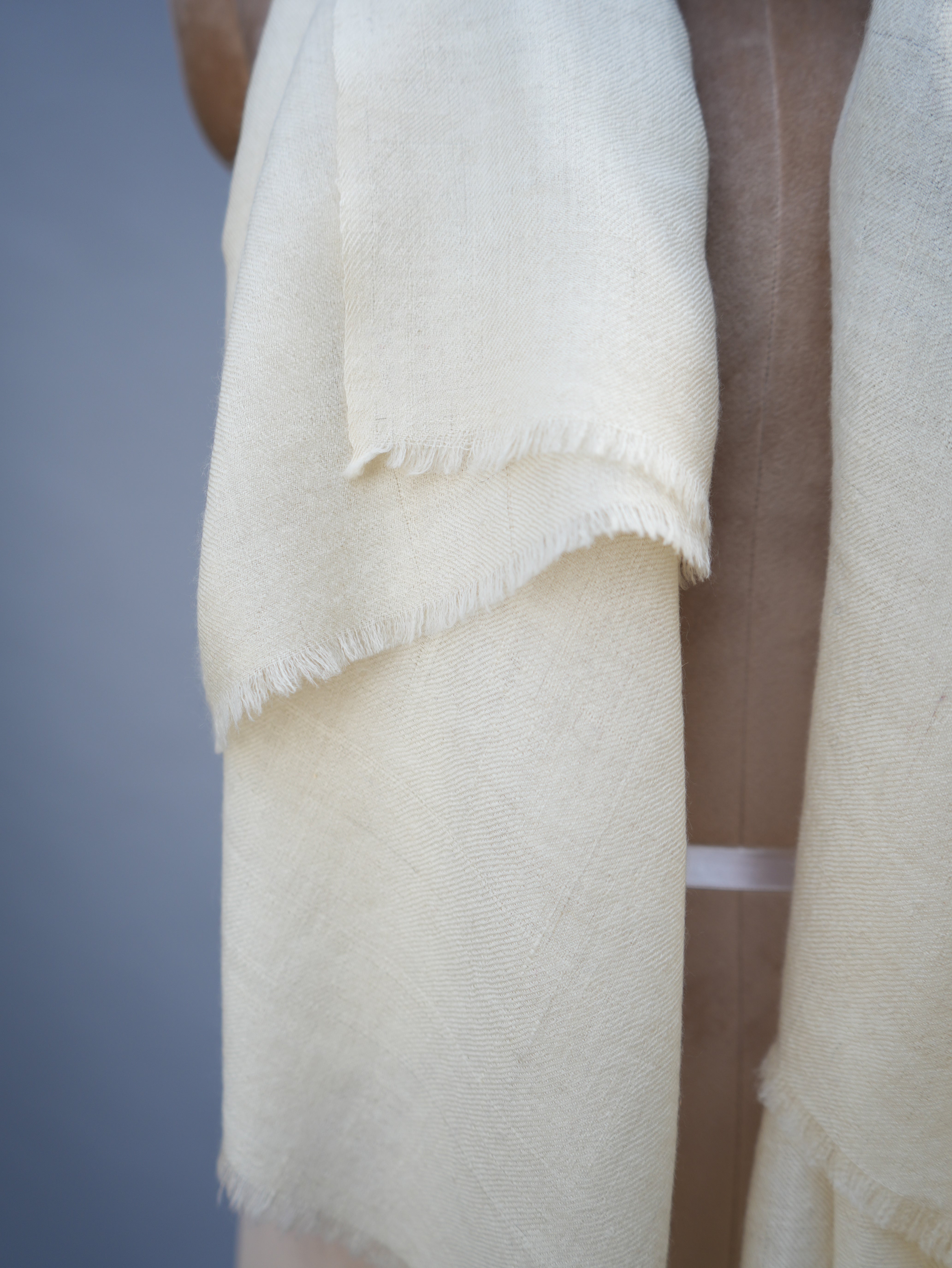 Scialle Pashmina moderno bianco blu
