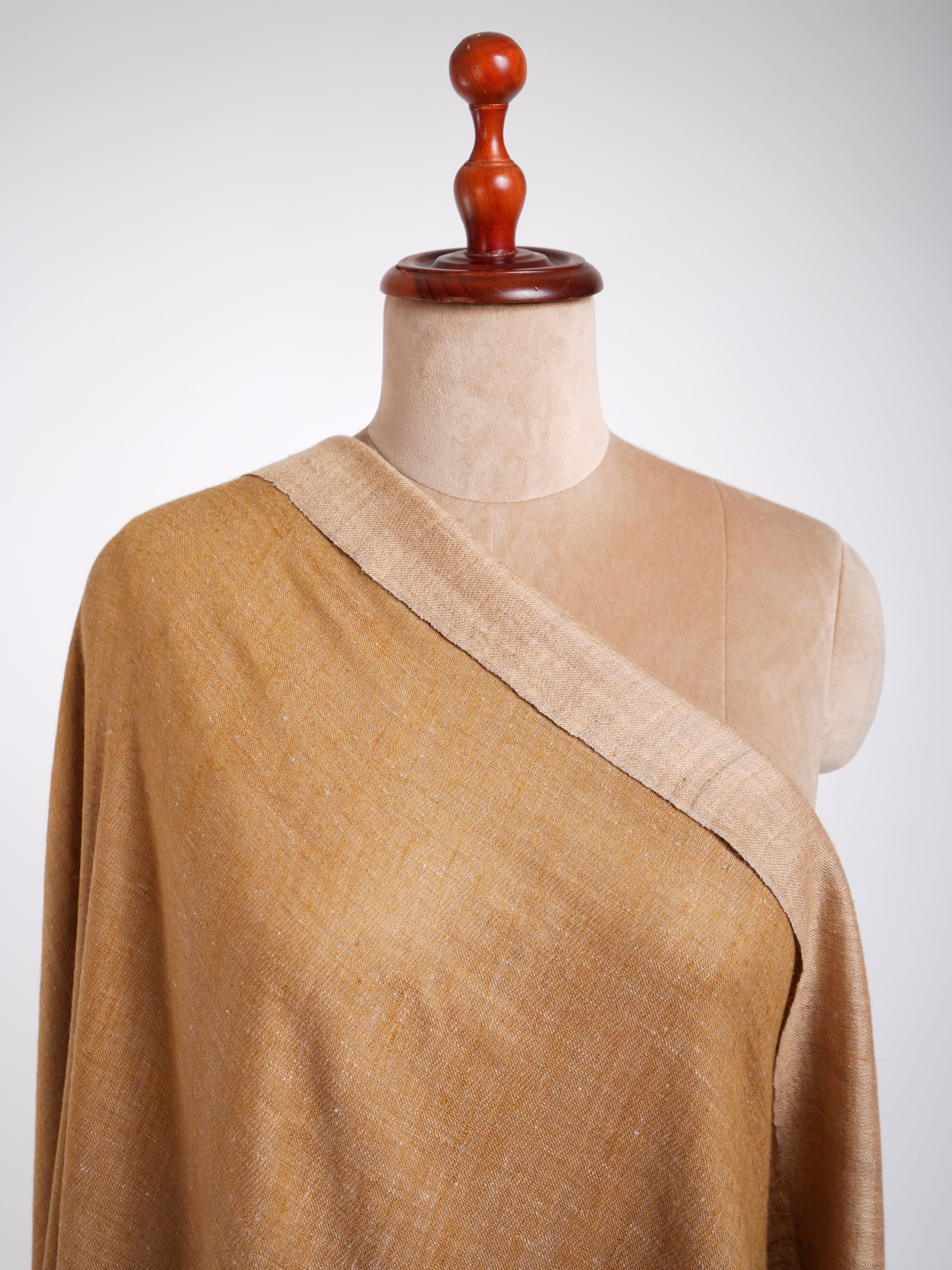 Châle Pashmina tissé à la main Dorukha Golden Glow