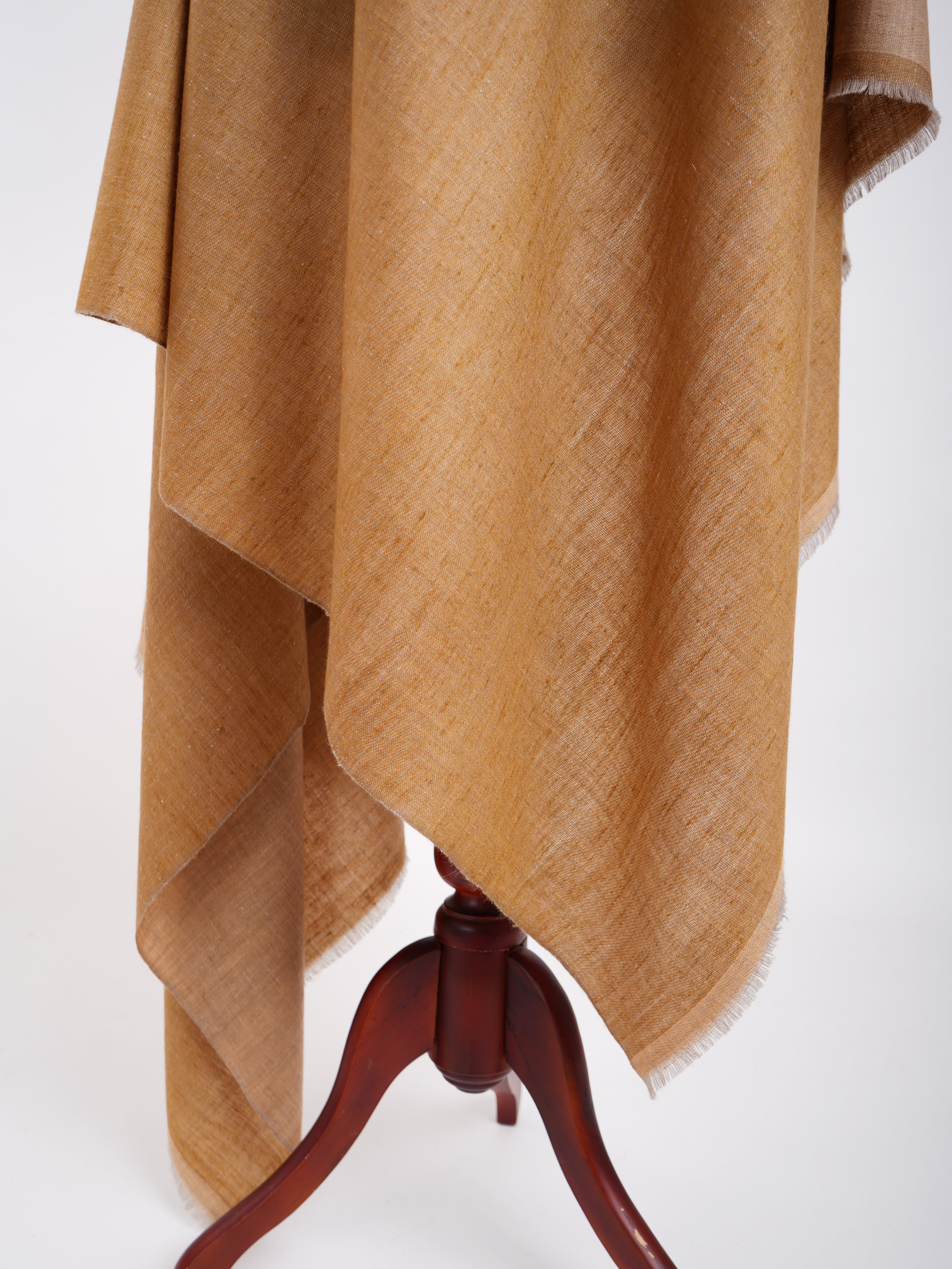 Châle Pashmina tissé à la main Dorukha Golden Glow