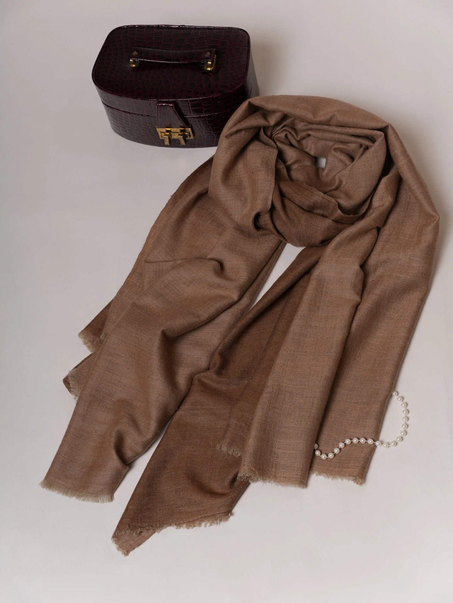 Dual Tone Handspun Handwoven Pure Pashmina Shawl Shahkaar