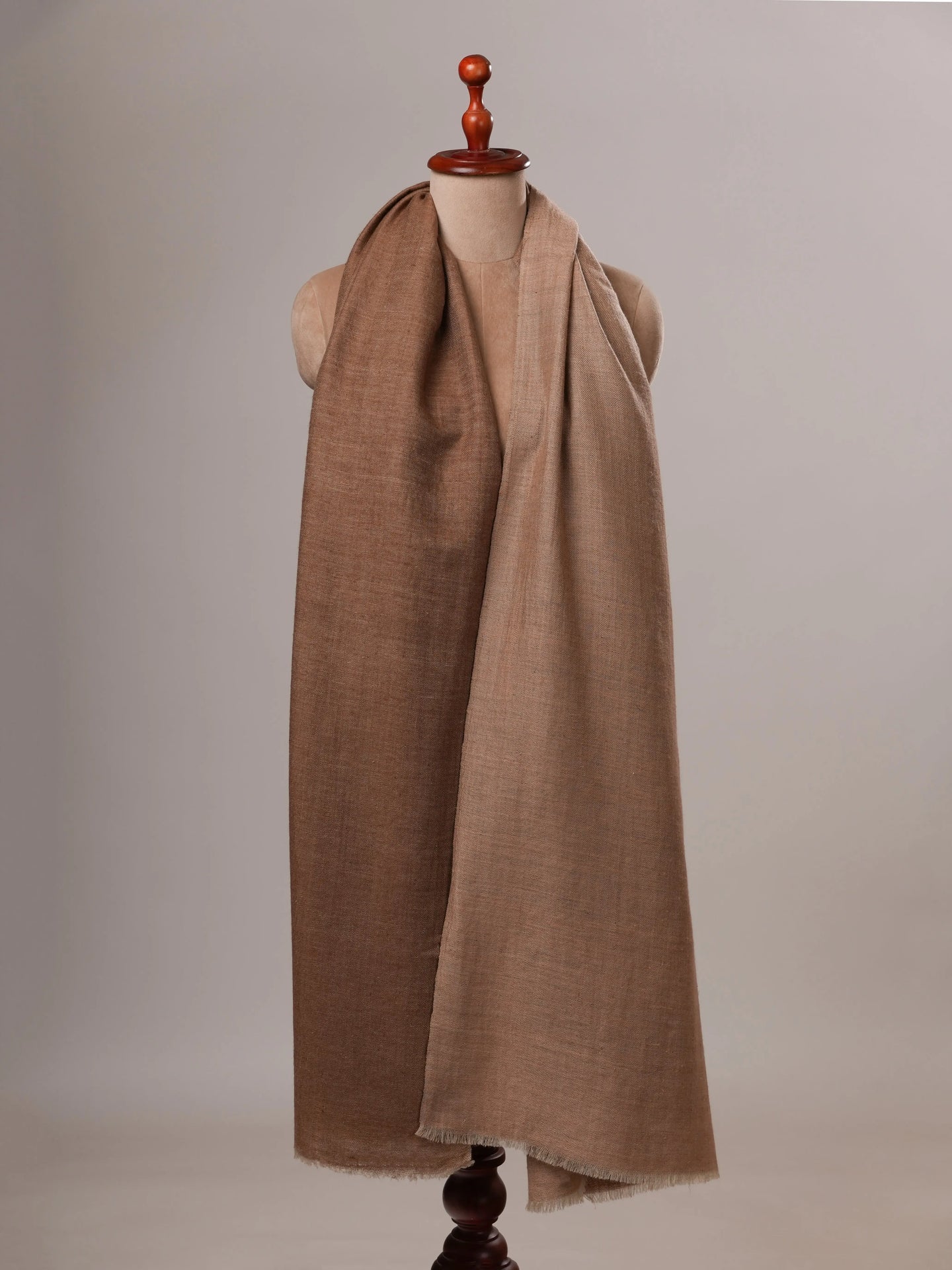 Dual Tone Handspun Handwoven Pure Pashmina Shawl Shahkaar