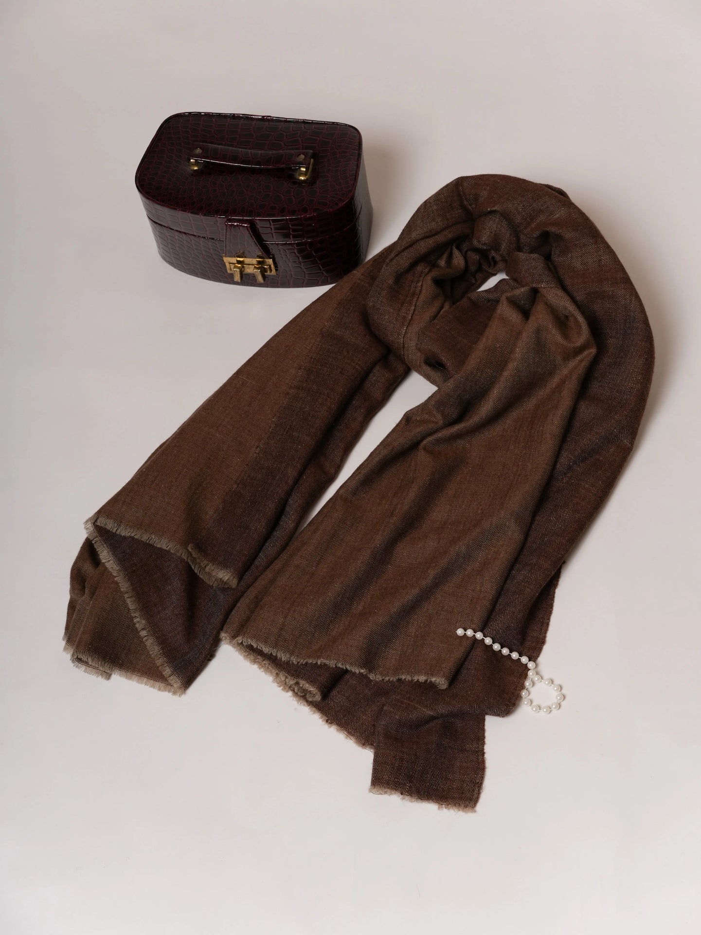 Dual Tone Handspun Soft Handwoven Pashmina Shawl Shahkaar