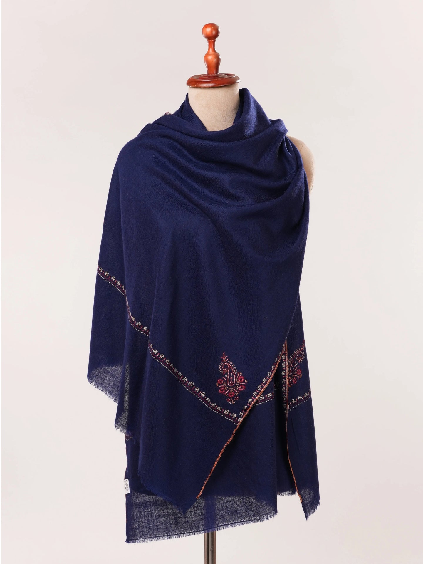 Navy Blue Baby Soft Handwoven Cashmere Scarf Shahkaar.com