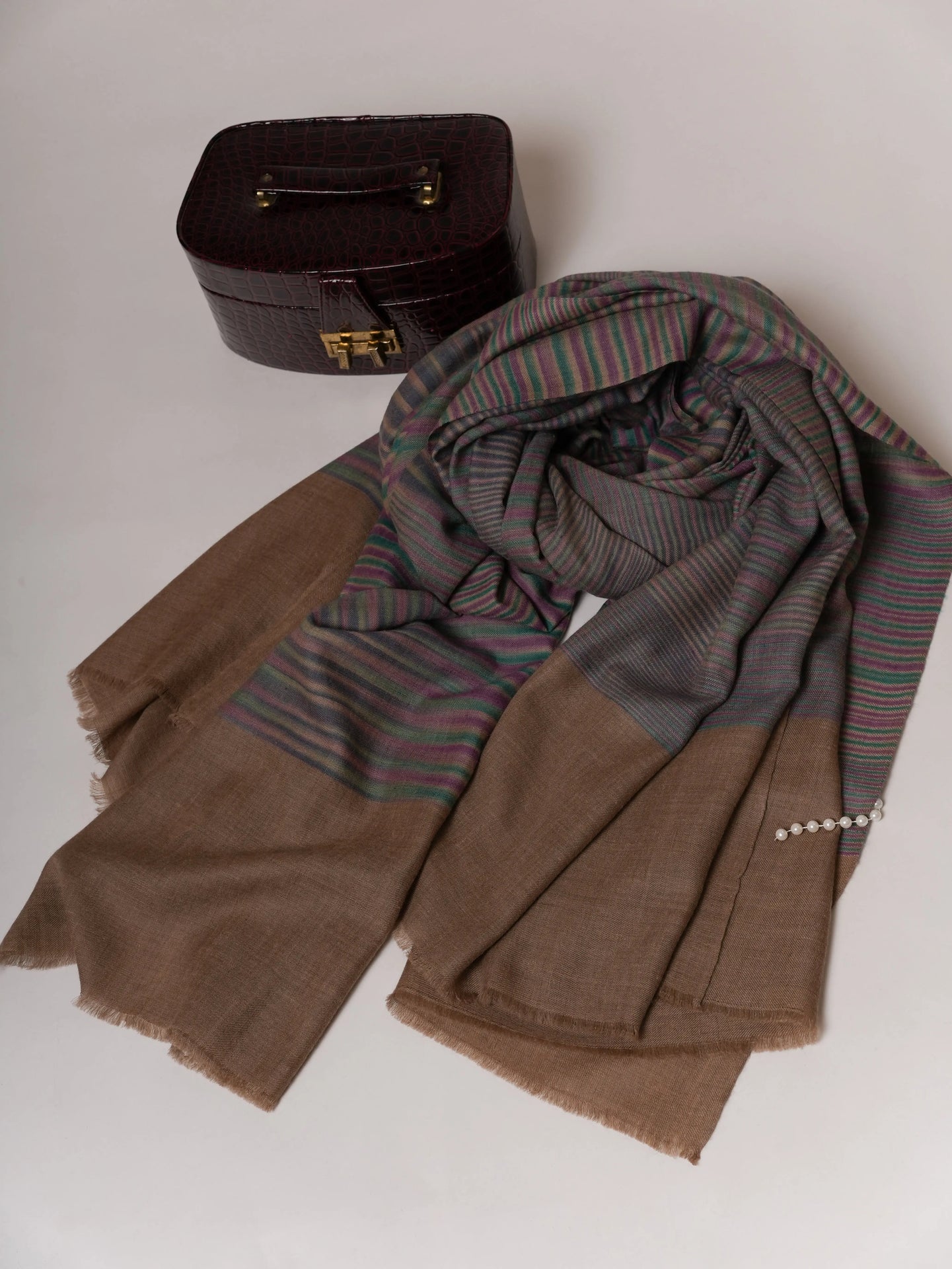 Featherlight Oversized Handwoven Kashmiri Pashmina Shawl Shahkaar