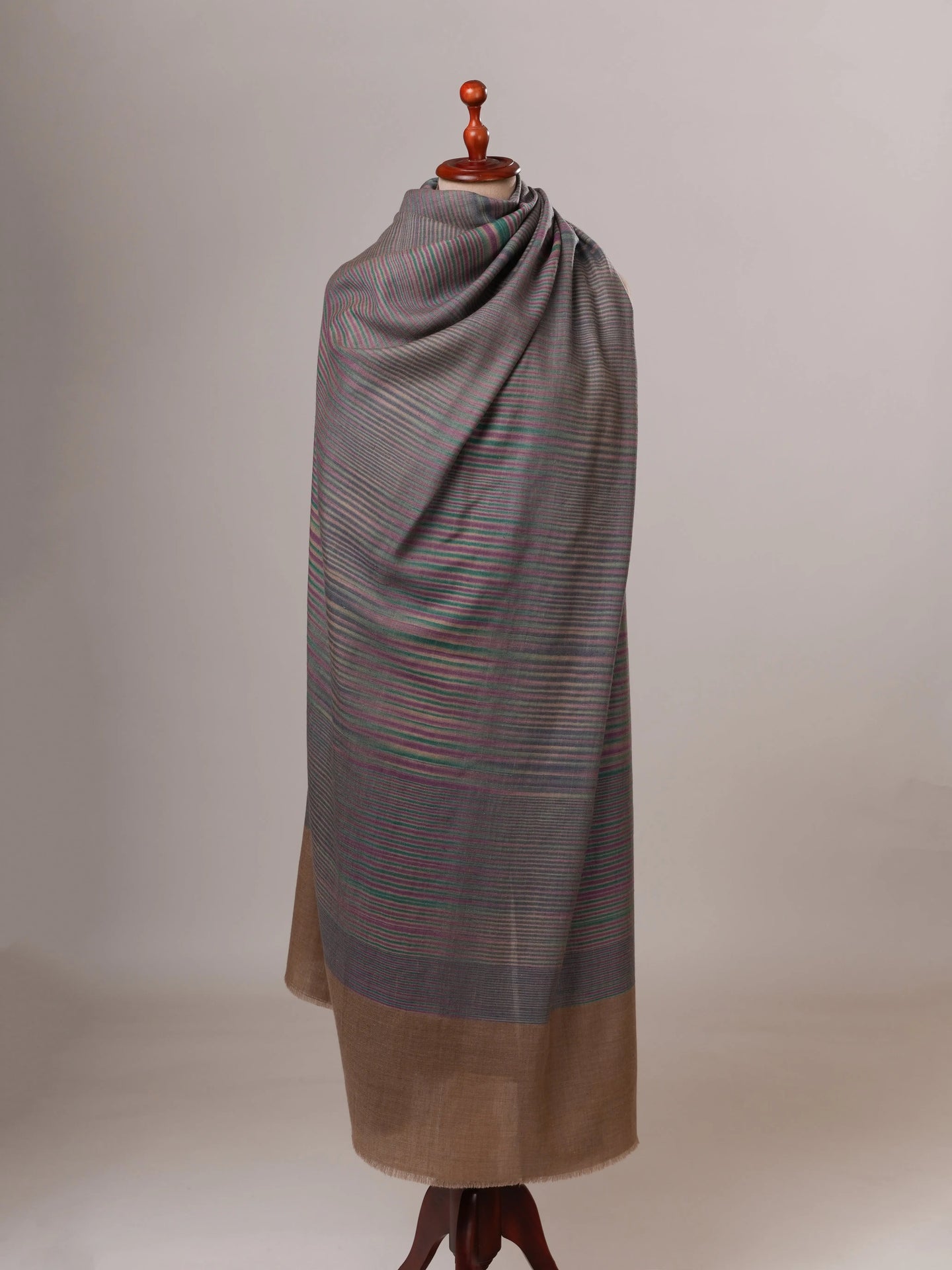 Featherlight Oversized Handwoven Kashmiri Pashmina Shawl Shahkaar
