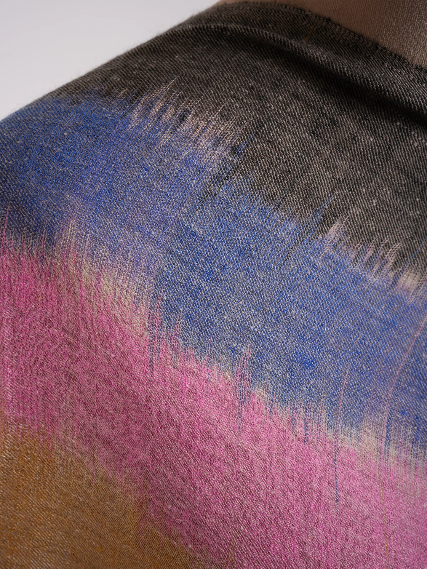 Handloomed Ikat Kashmiri Pashmina Shawl Shahkaar