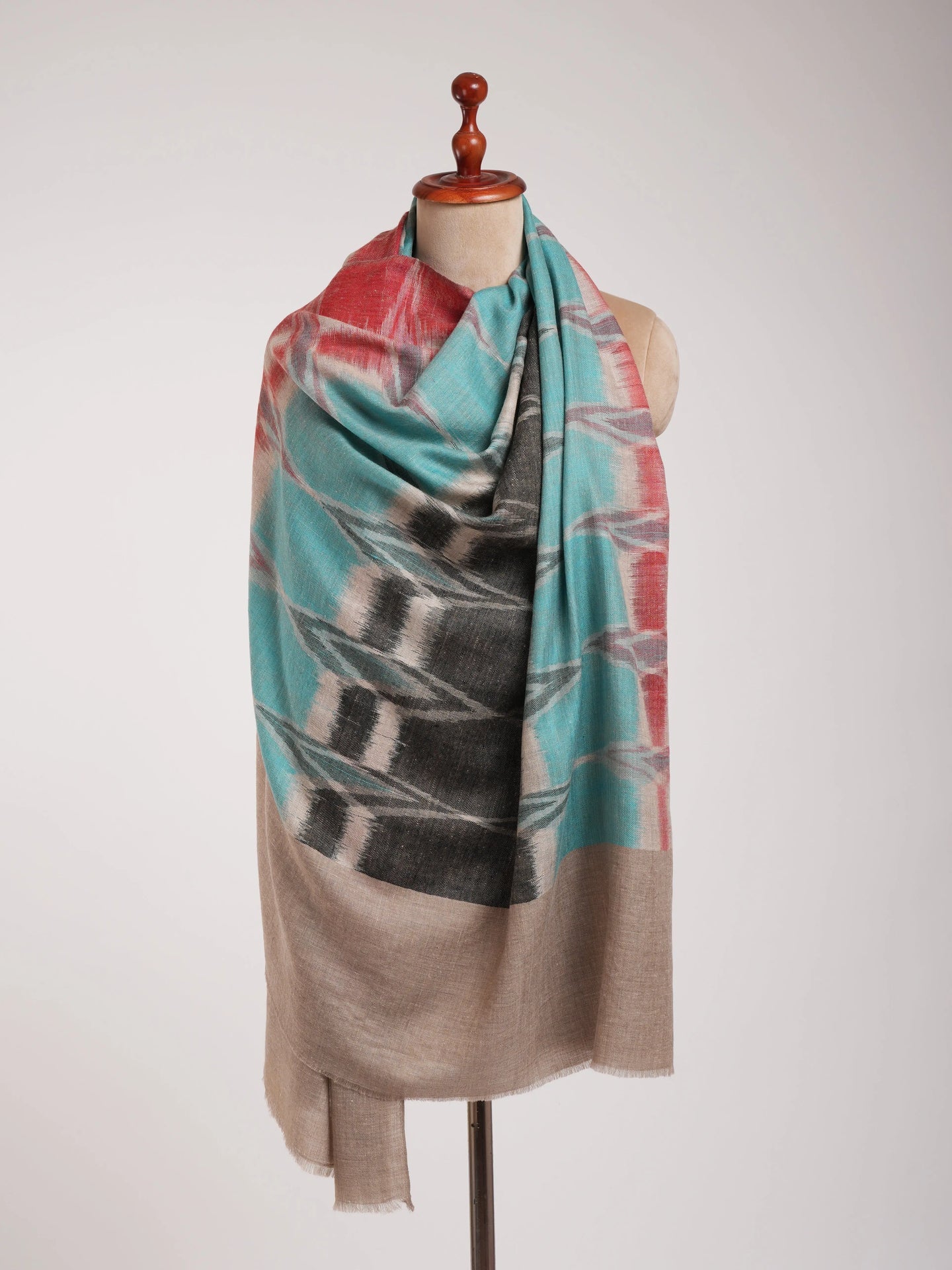Handwoven Indian Original Pashmina Shawl Shahkaar