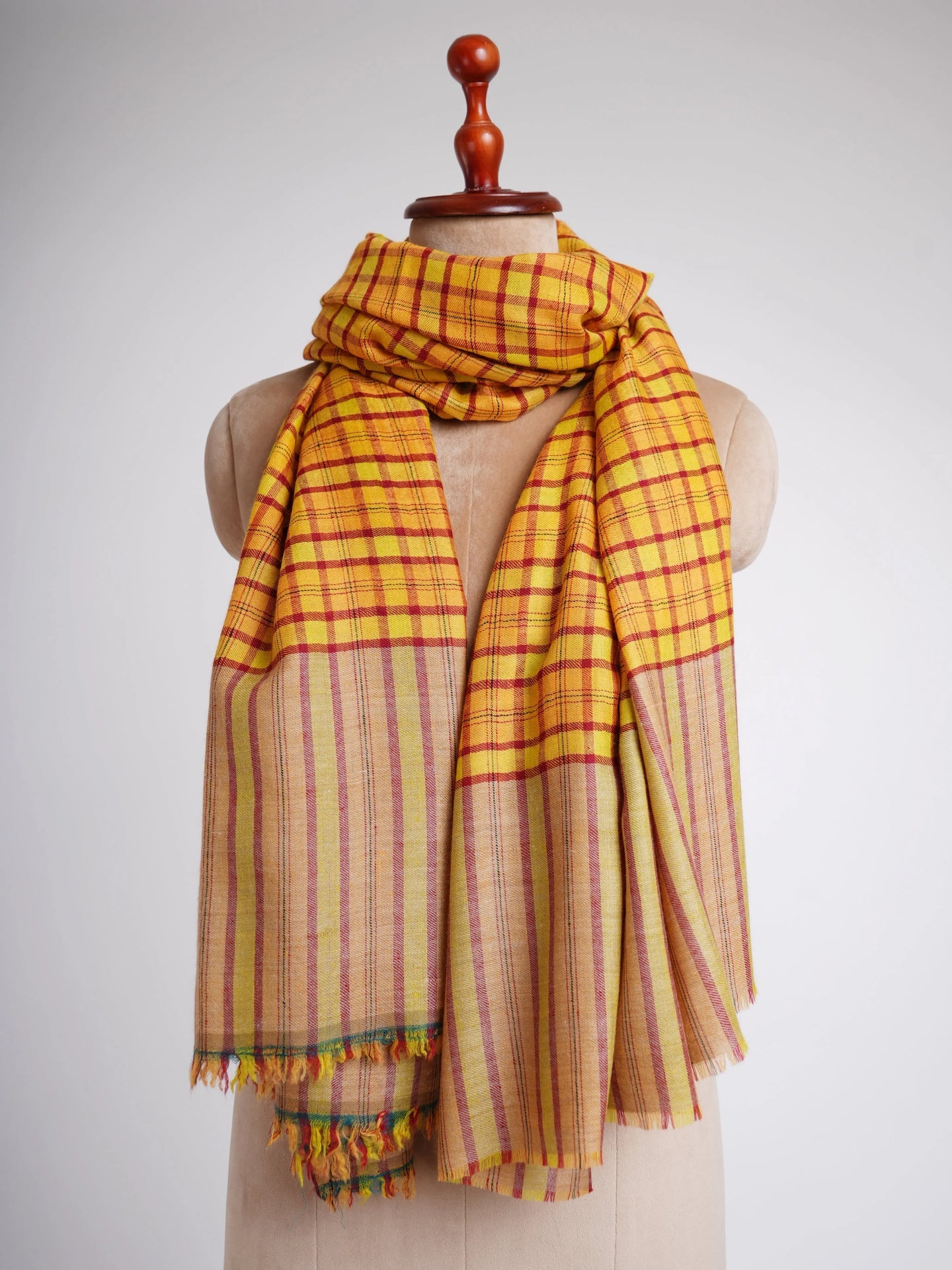 Handwoven Pure Pashmina Shawl from Kashmir Shahkaar