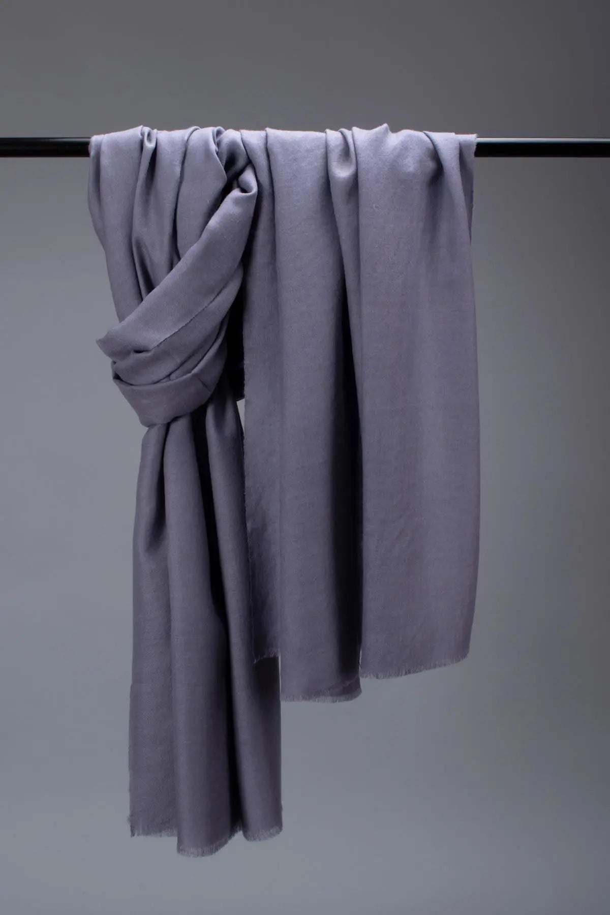 Lavender Grey Handspun Pashmina / Pure Cashmere Shahkaar