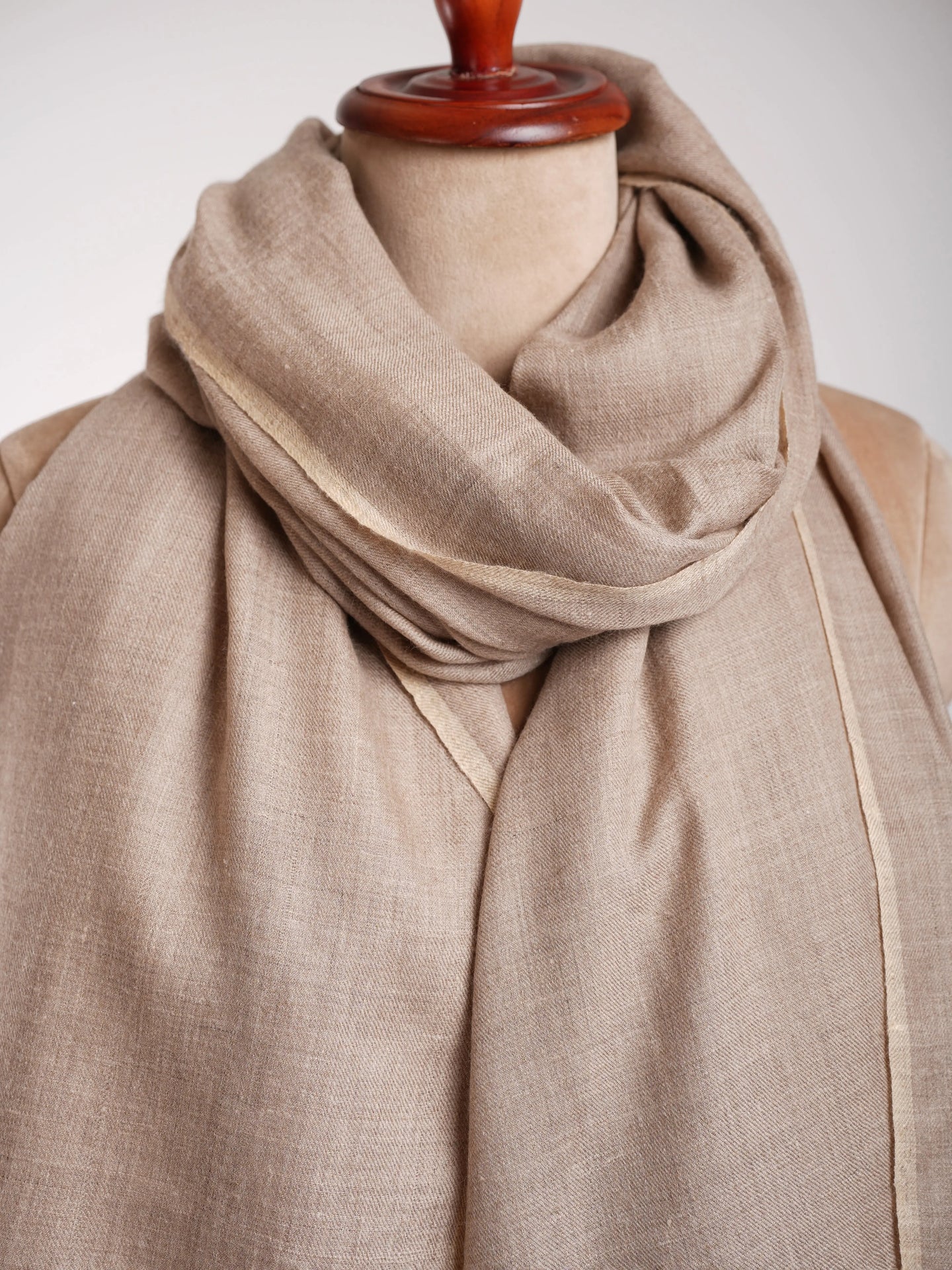 Natural Grey Corporate Baddie Pashmina Neck Wrap Shahkaar