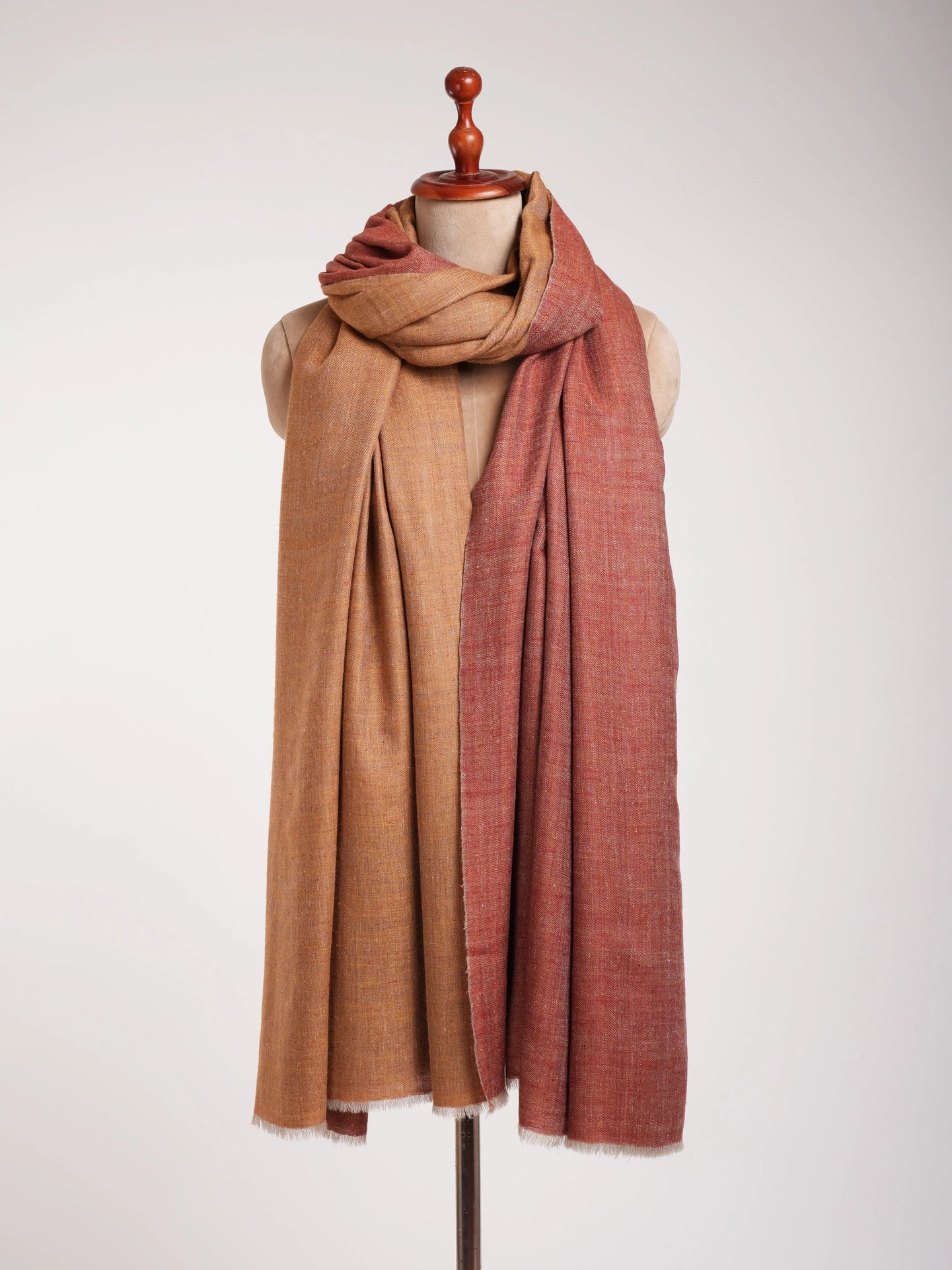 Oversized Rooibos Tea Dual Shade Best Pashmina Wrap Shahkaar
