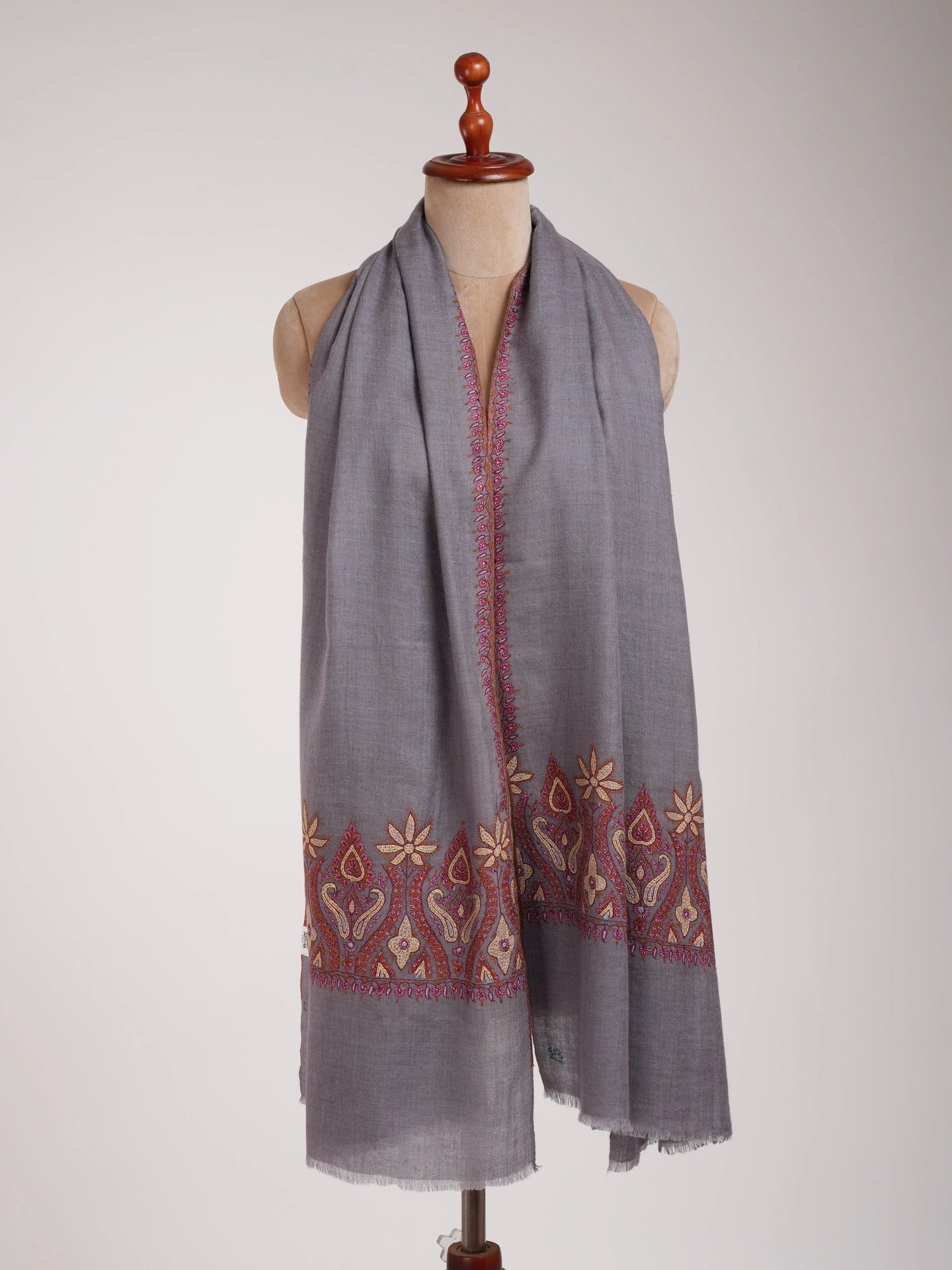 Palladar Embroidered Handloomed Denim Cashmere Shahkaar