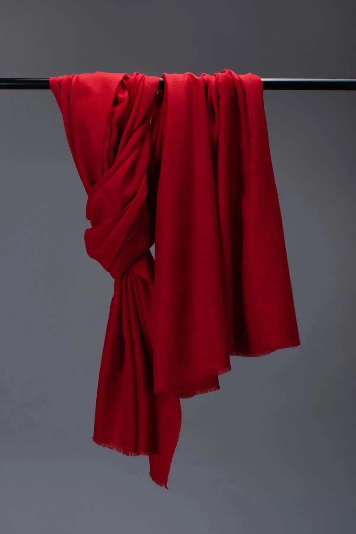 Red Handspun Pashmina Shahkaar