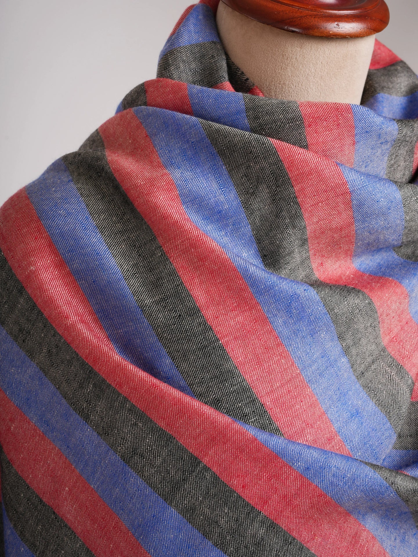 Stripe Contemporary Handwoven Kashmiri Pashmina Shawl Shahkaar