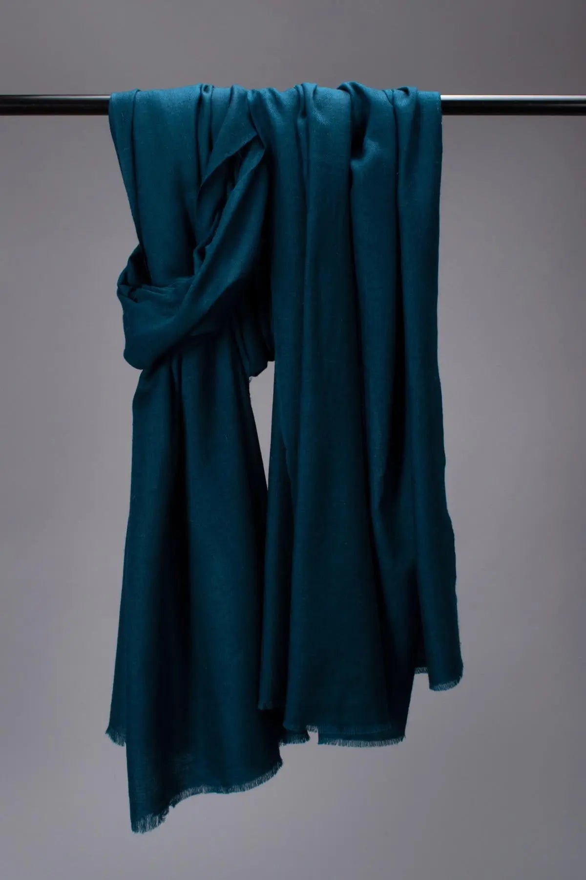 Teal Hand Spun Pashmina Shahkaar