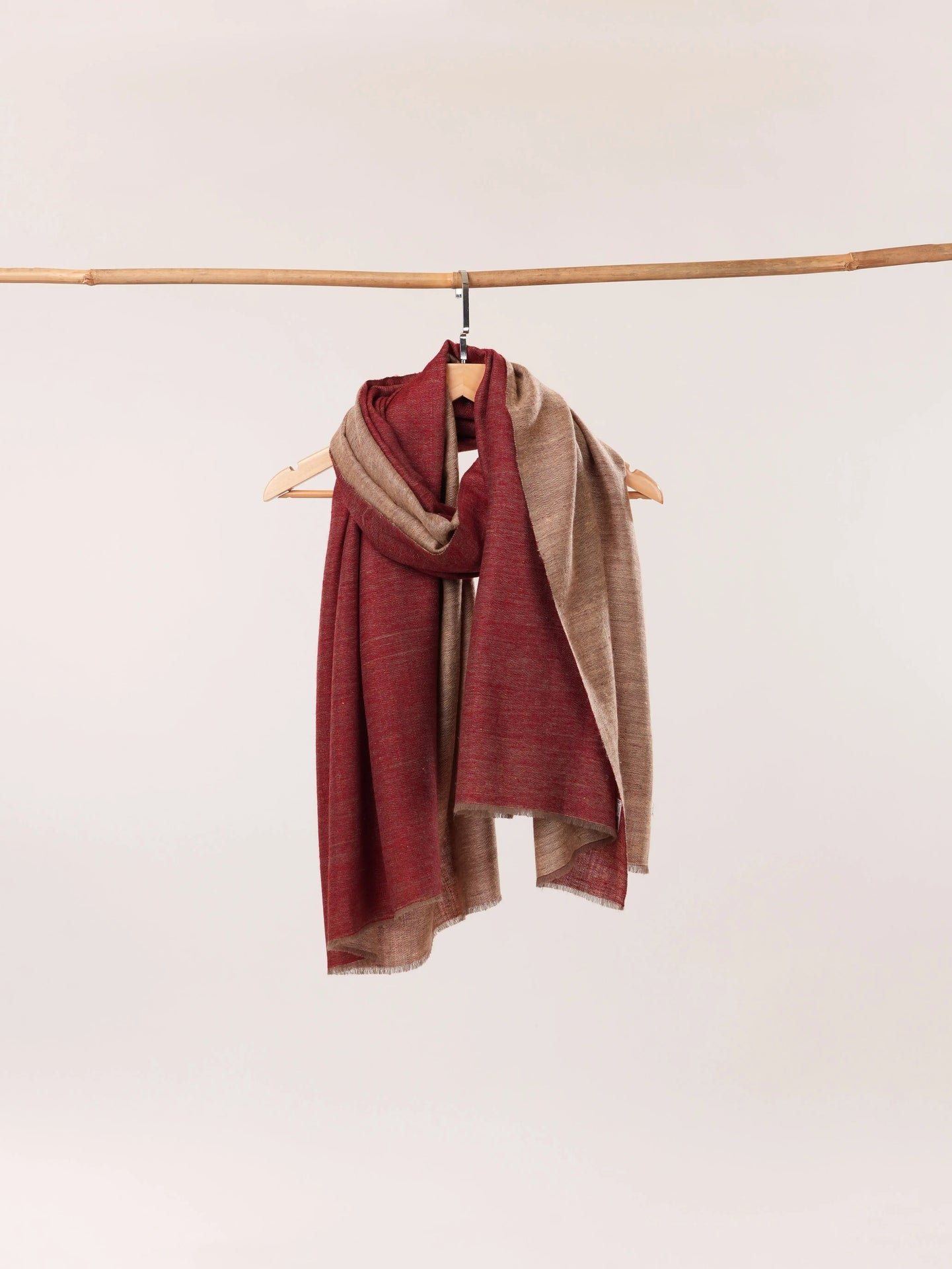 Dual Shade Handspun Handwoven Kashmiri Contemporary Pashmina Shawl Shahkaar.com
