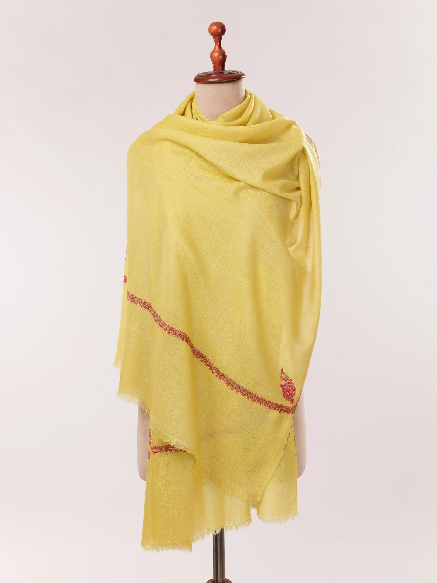 Featherlight Hand Embroidered Cashmere Scarf Shahkaar.com