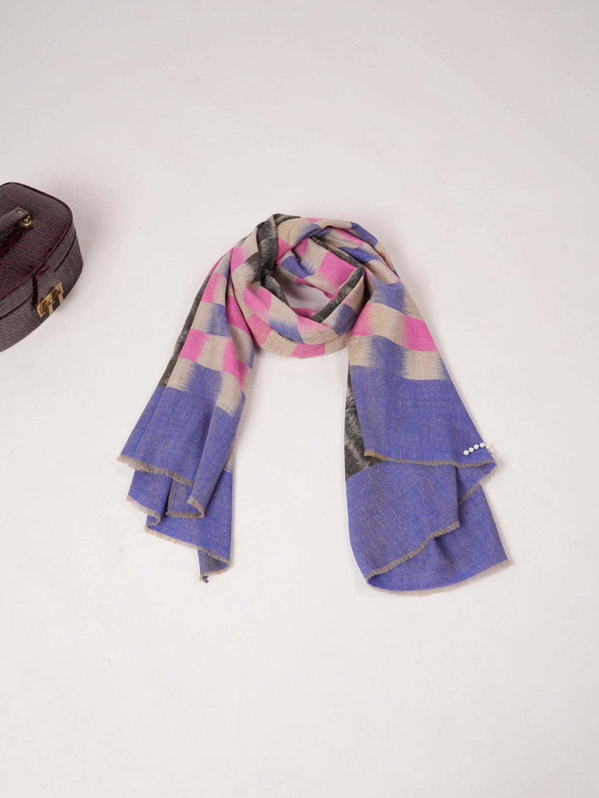 Ikat Handwoven Soft Authentic Pashmina Shawl