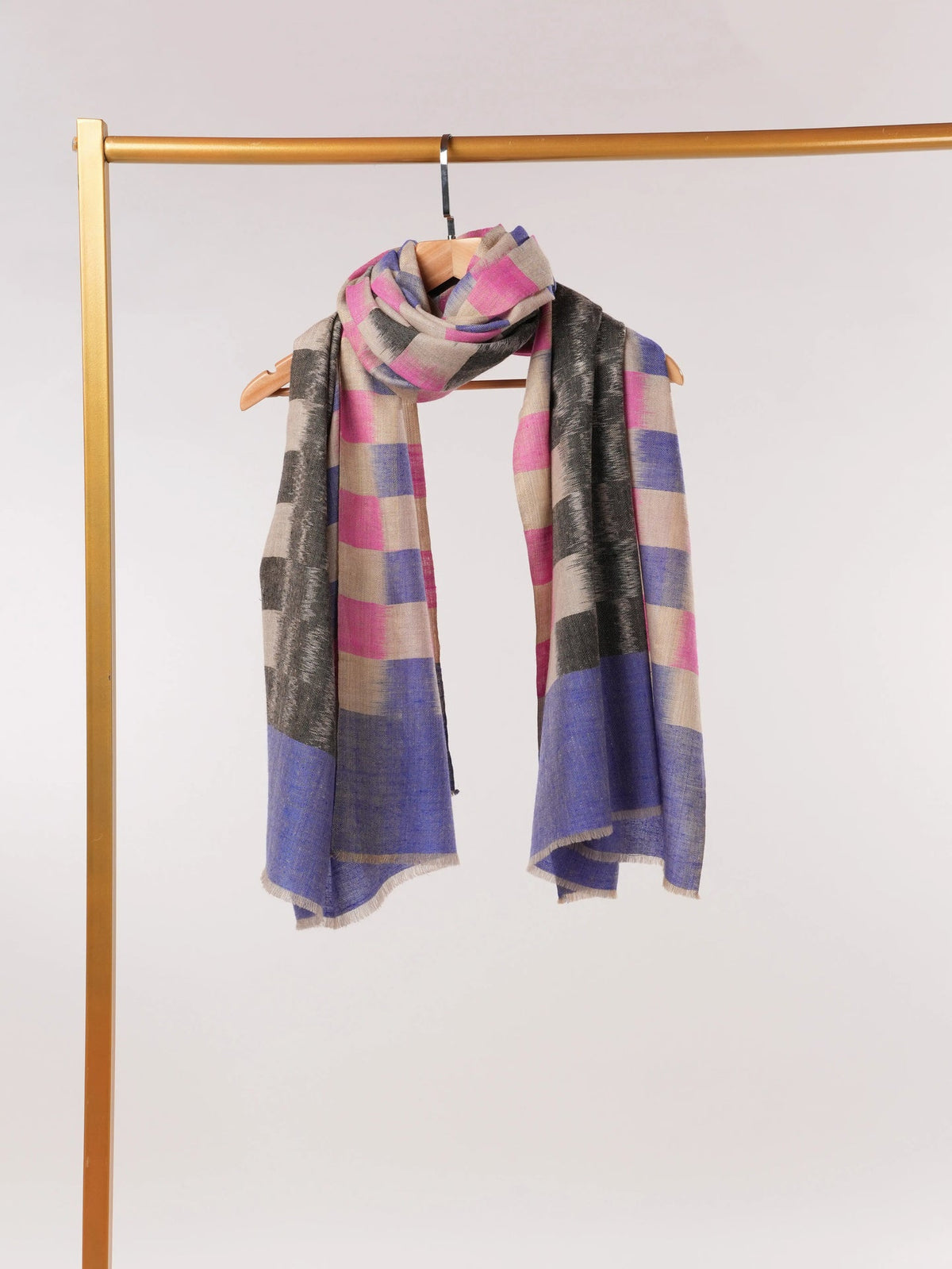 Ikat Handwoven Soft Authentic Pashmina Shawl