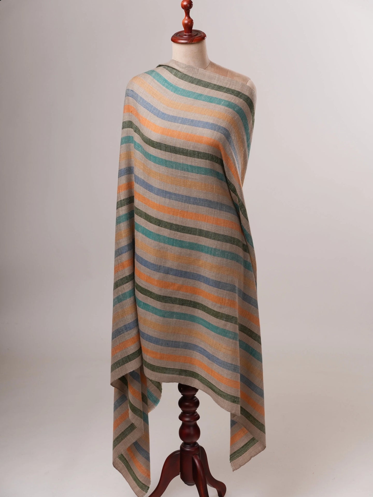 Baby Soft Black Handloom Pashmina Shawl with Red End Detailing Shahkaar