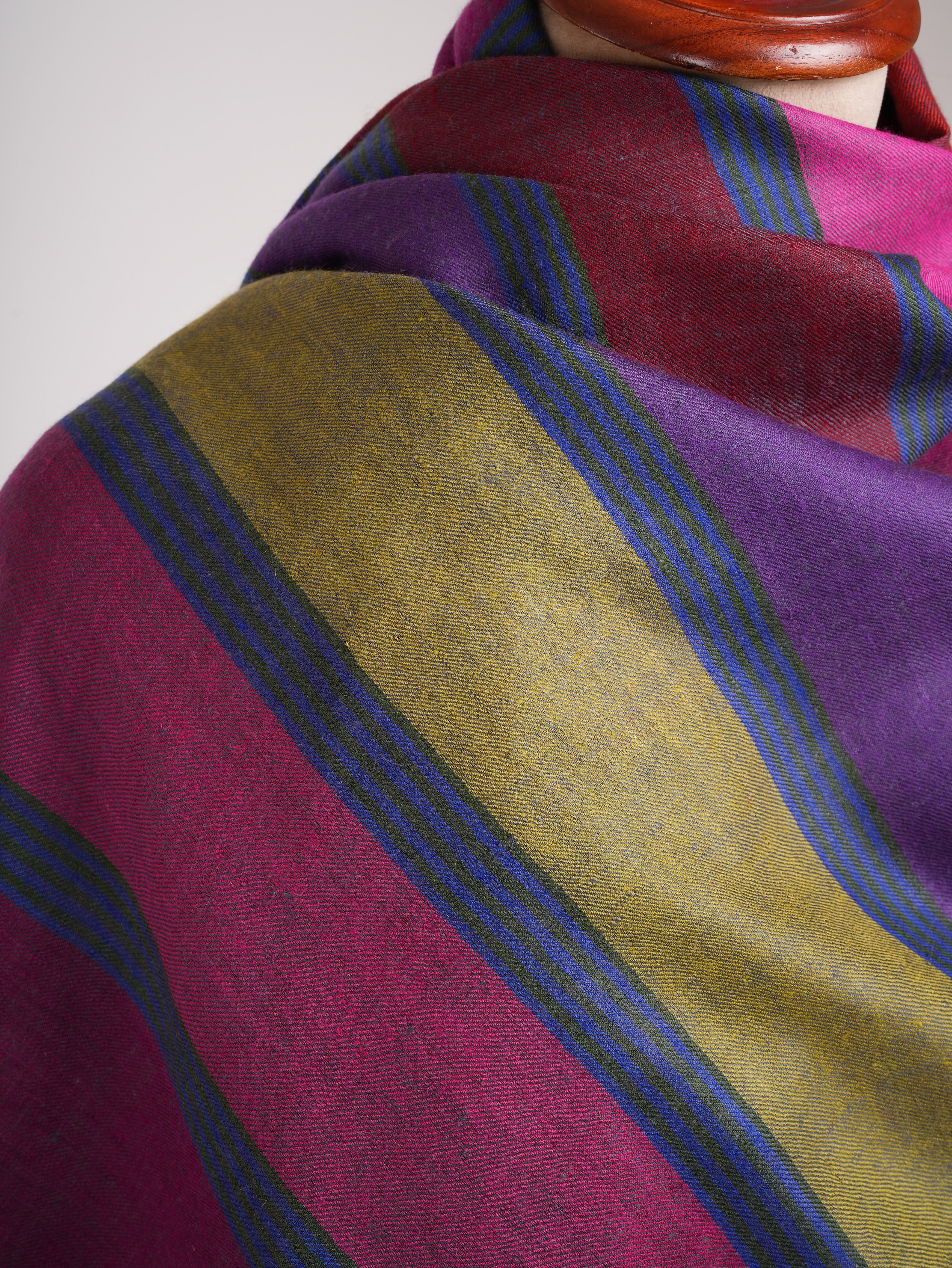 Handwoven Bold Stripe Authentic Pashmina Shawl