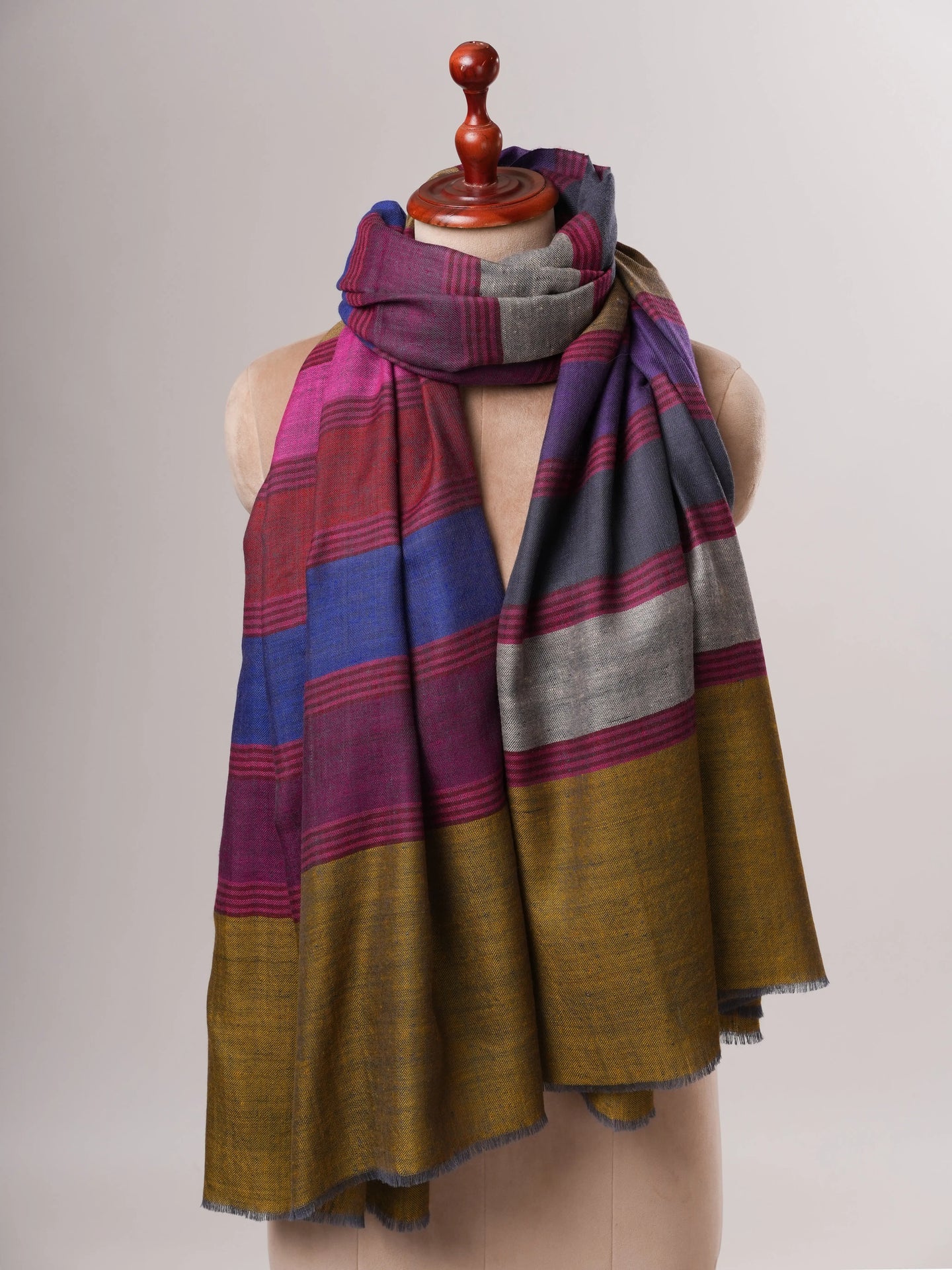 Featherlight Premium Striped Pashmina Shawl Shahkaar