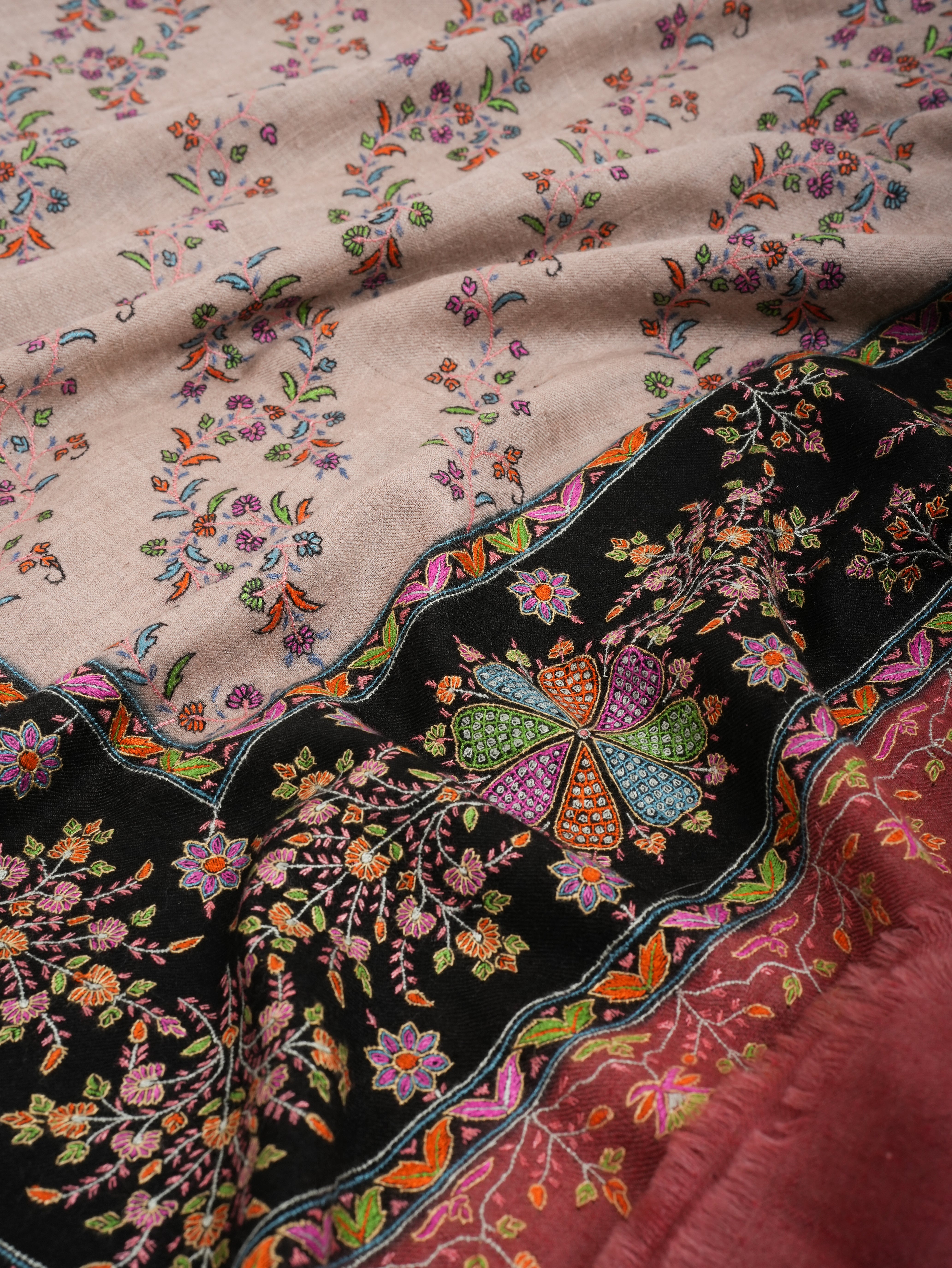 Premium Needlework Artistic Pashmina Shawl