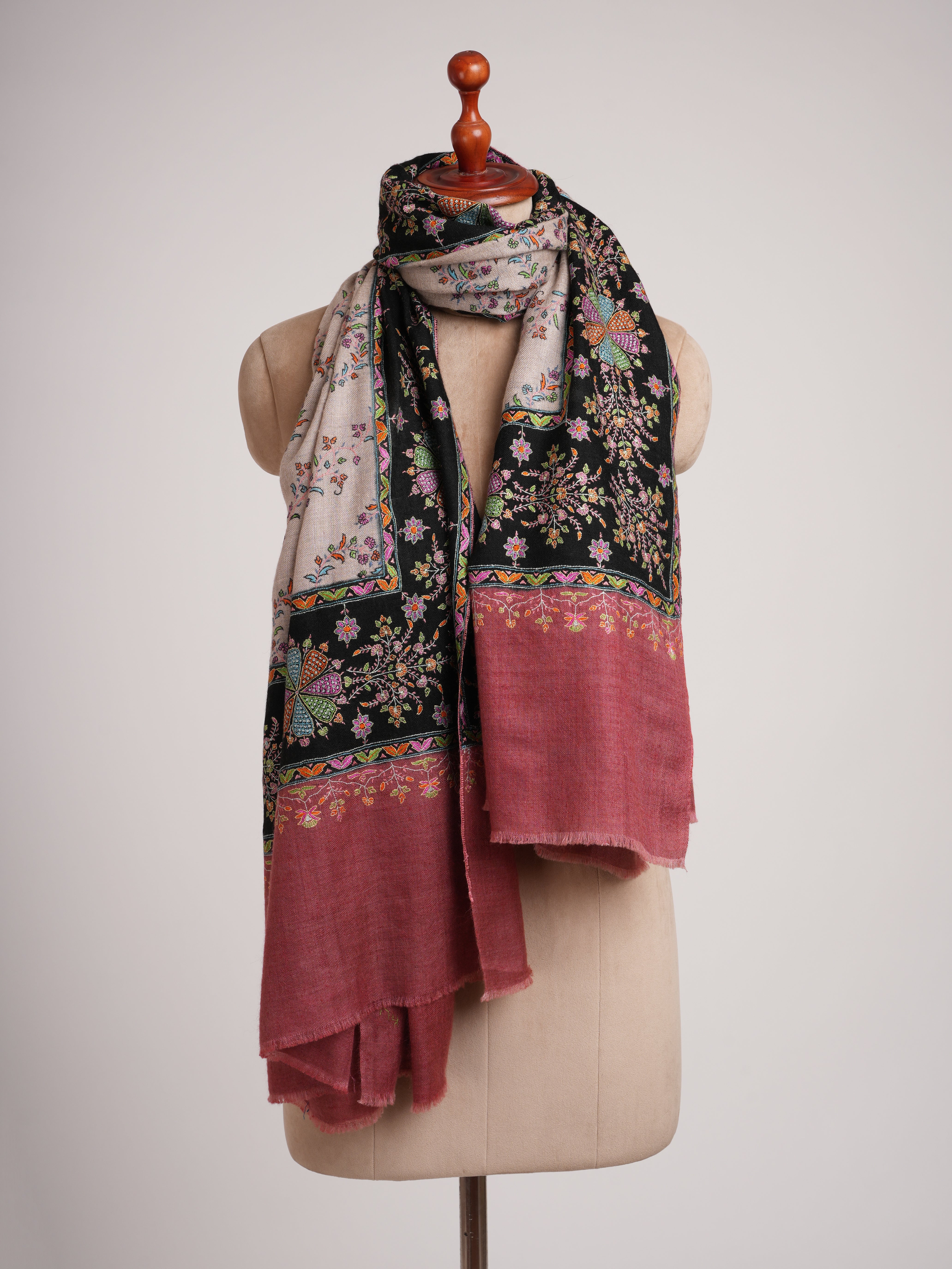 Premium Needlework Artistic Pashmina Shawl
