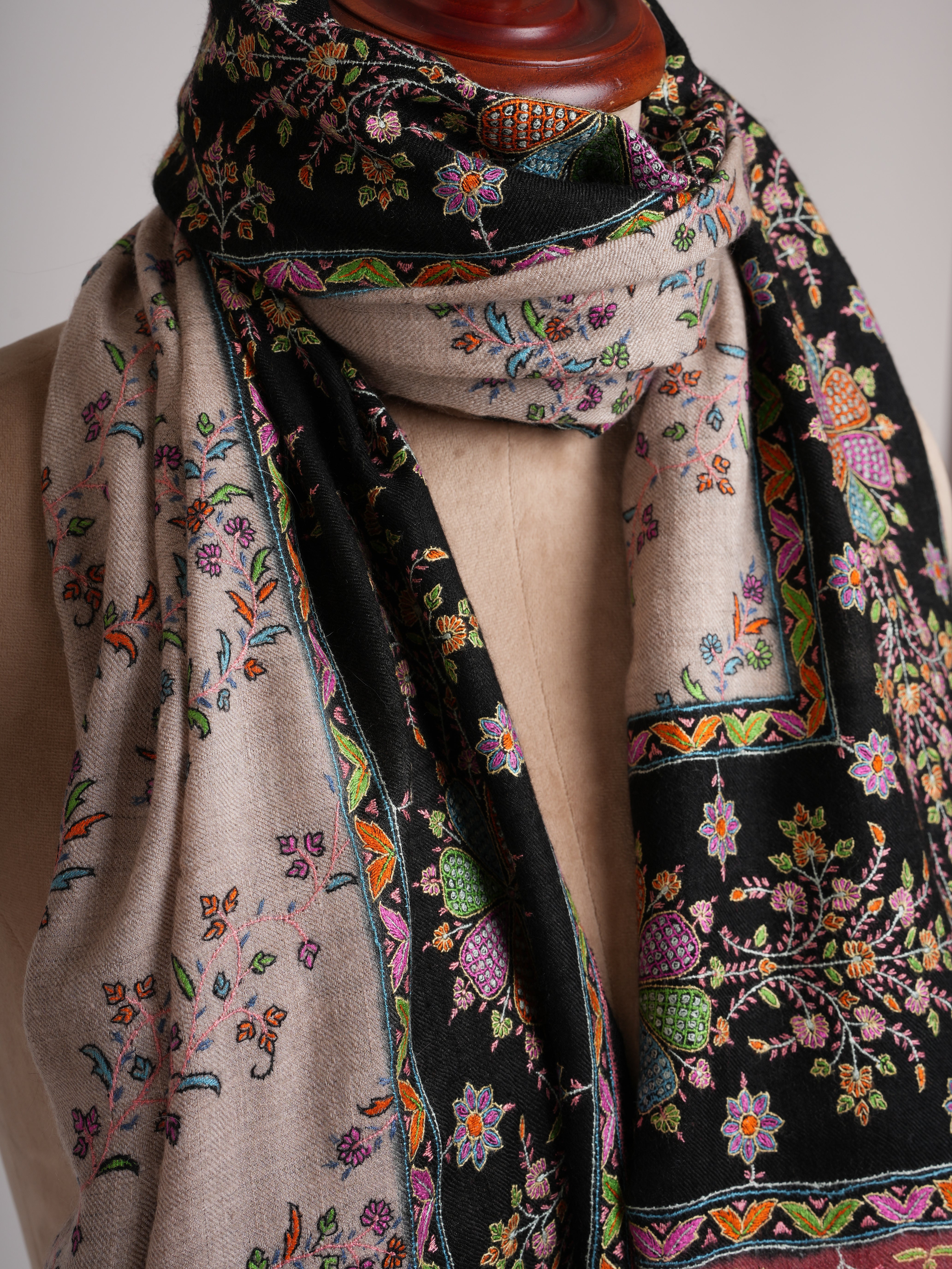 Premium Needlework Artistic Pashmina Shawl