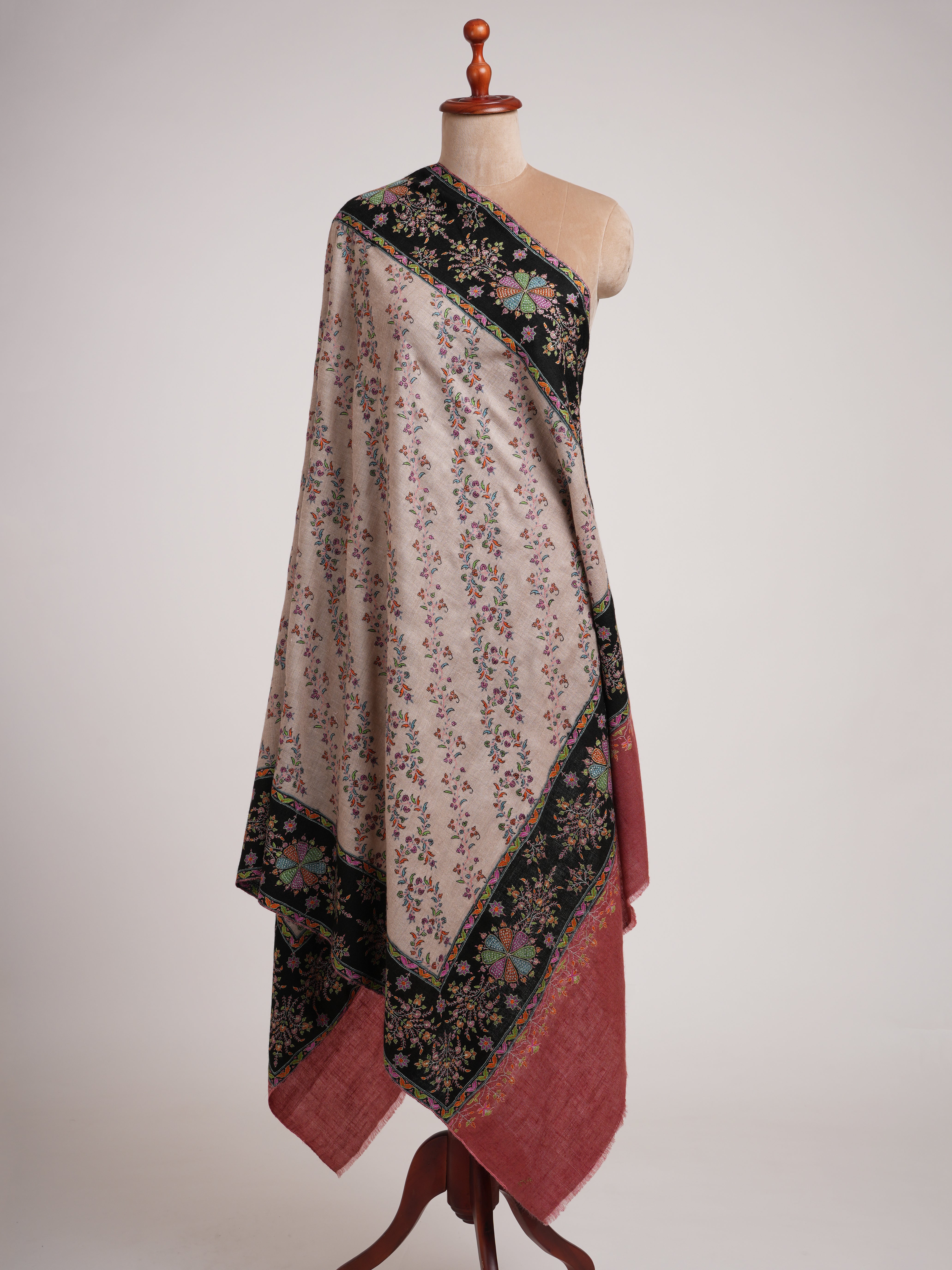 Premium Needlework Artistic Pashmina Shawl