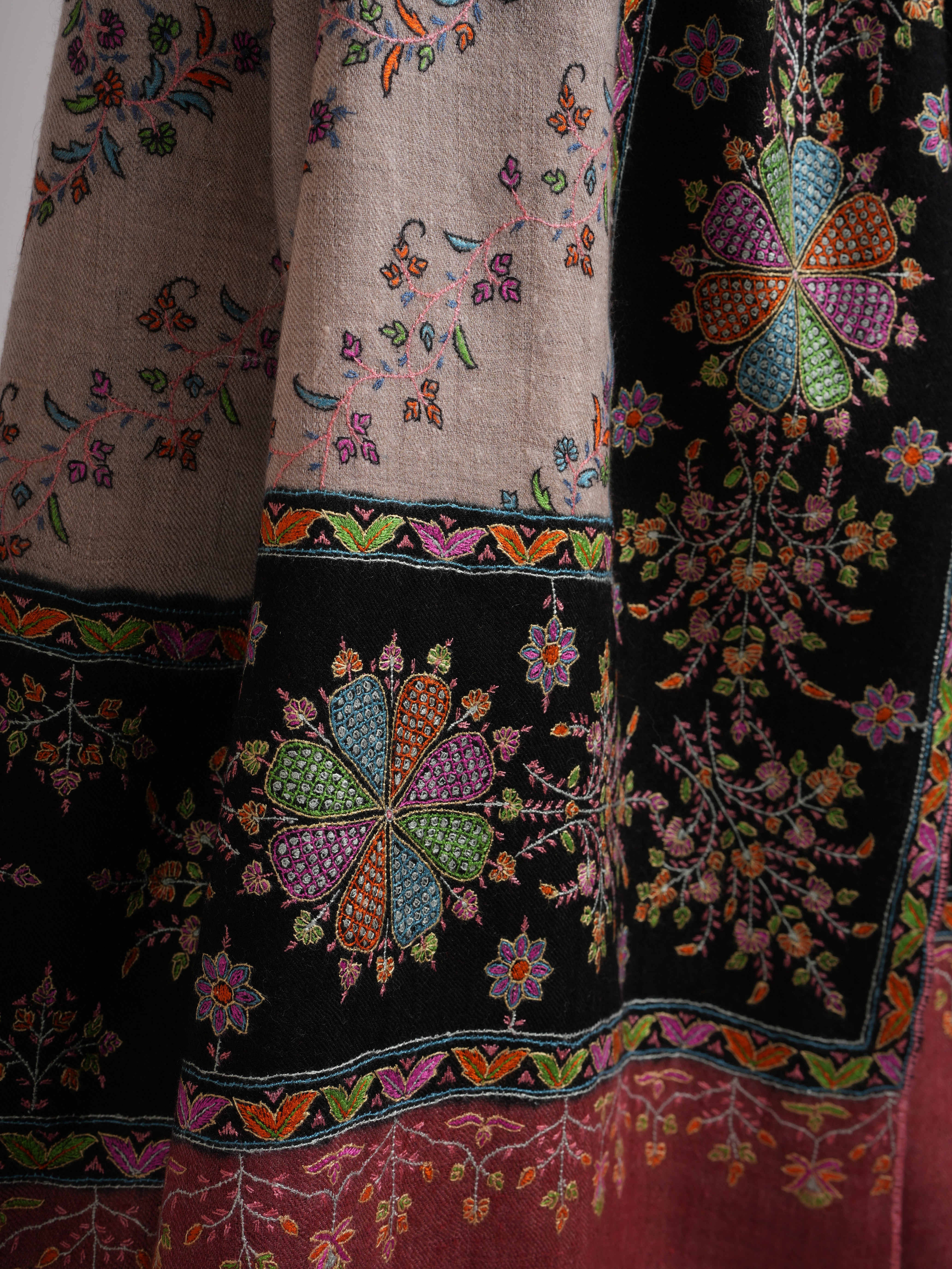 Premium Needlework Artistic Pashmina Shawl