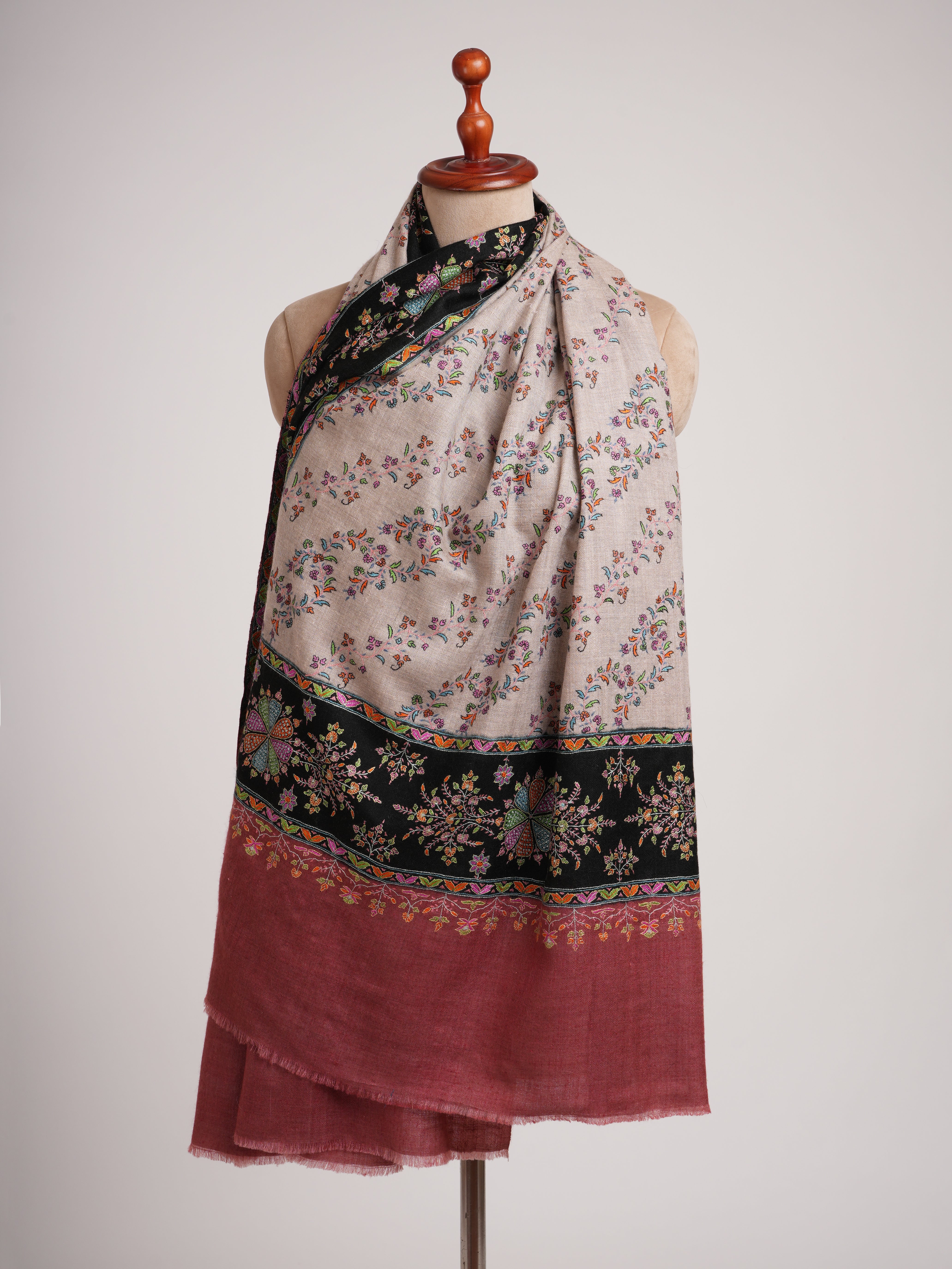 Premium Needlework Artistic Pashmina Shawl