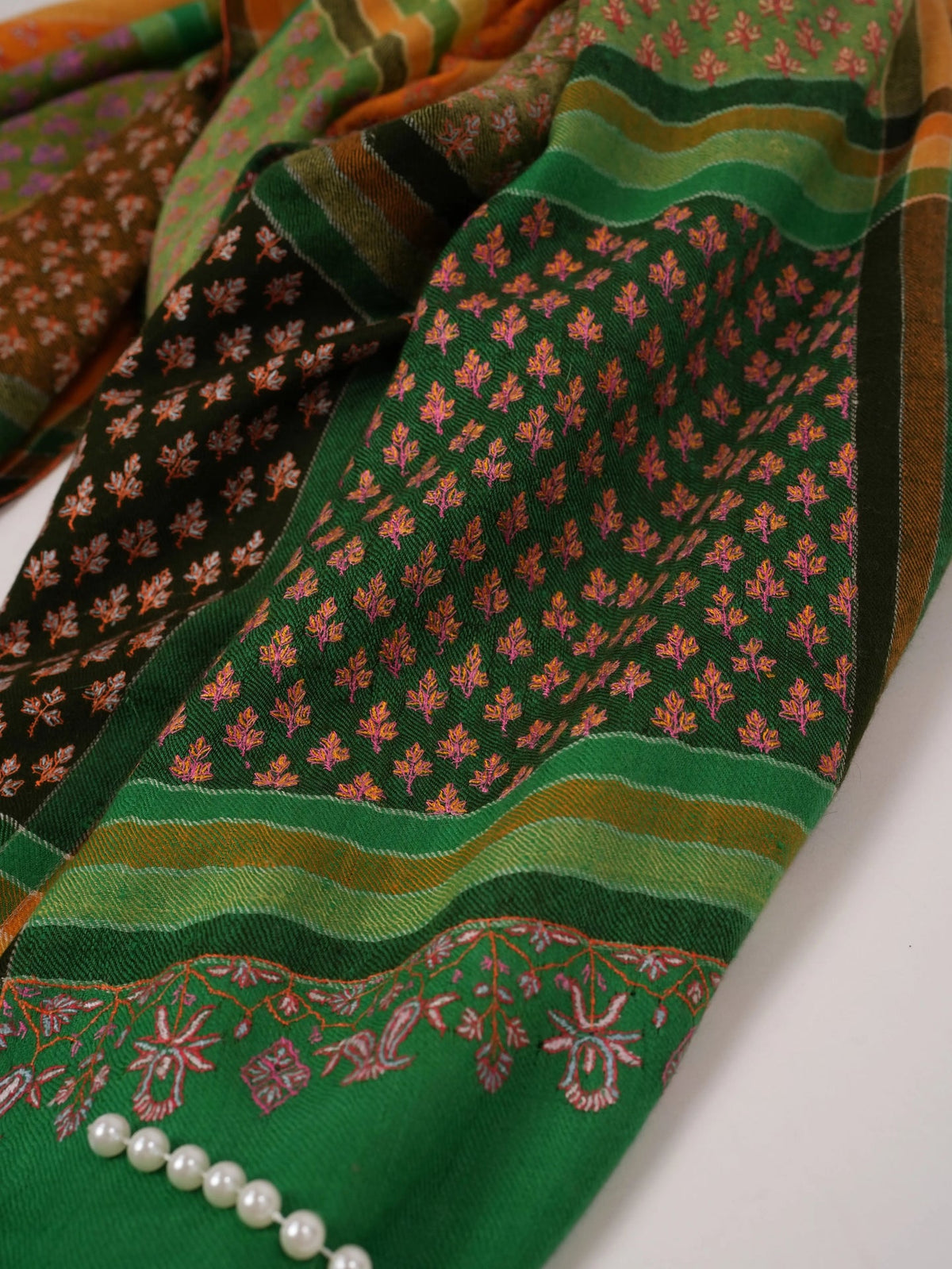 Handembroidered Handwoven Baby Soft Pure Pashmina Shawl Shahkaar.com