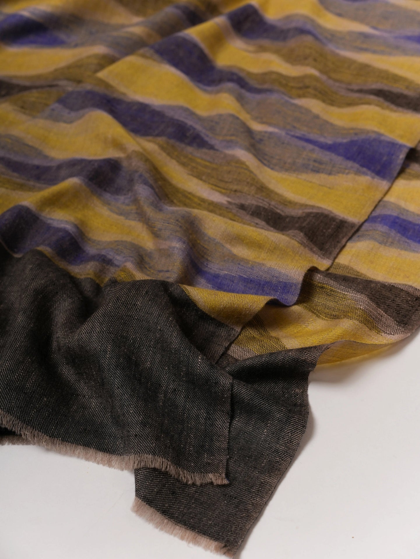 Artisan Crafted featherlight Ikat Pure Pashmina Shawl Shahkaar