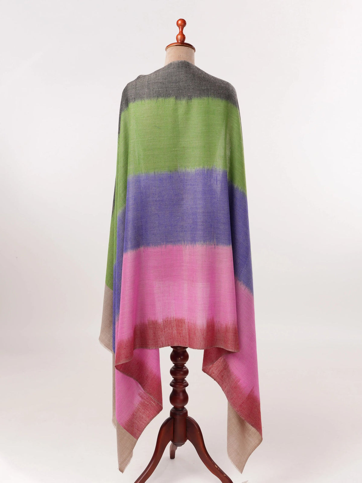 Handwoven Soft Pashmina Shawl with Ikat Weave