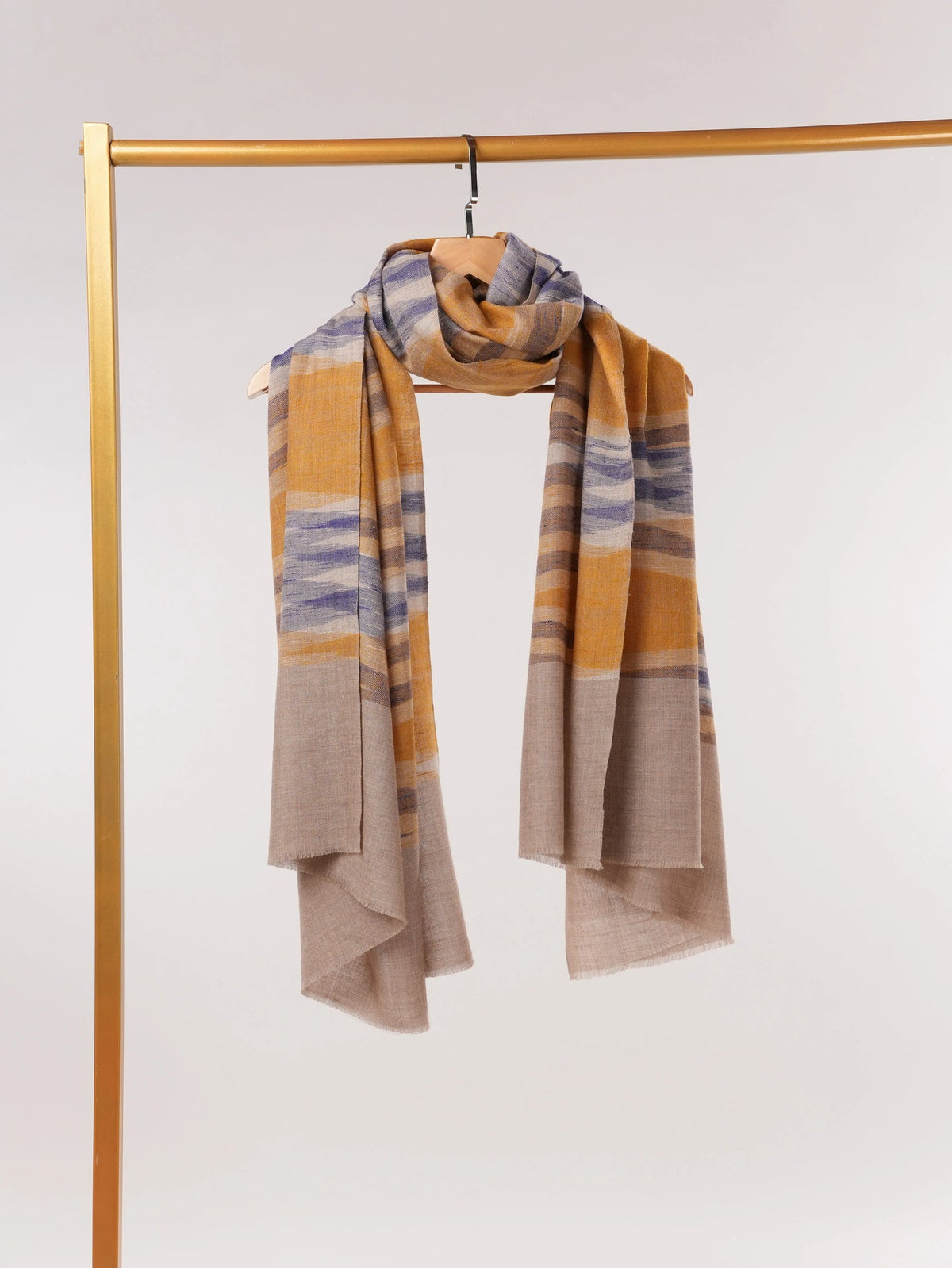 Pure Pashmina Shawl with Handwoven Ikat
