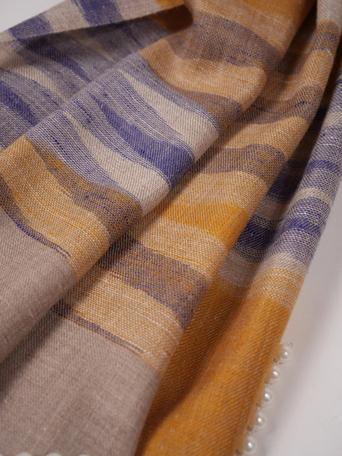 Pure Pashmina Shawl with Handwoven Ikat