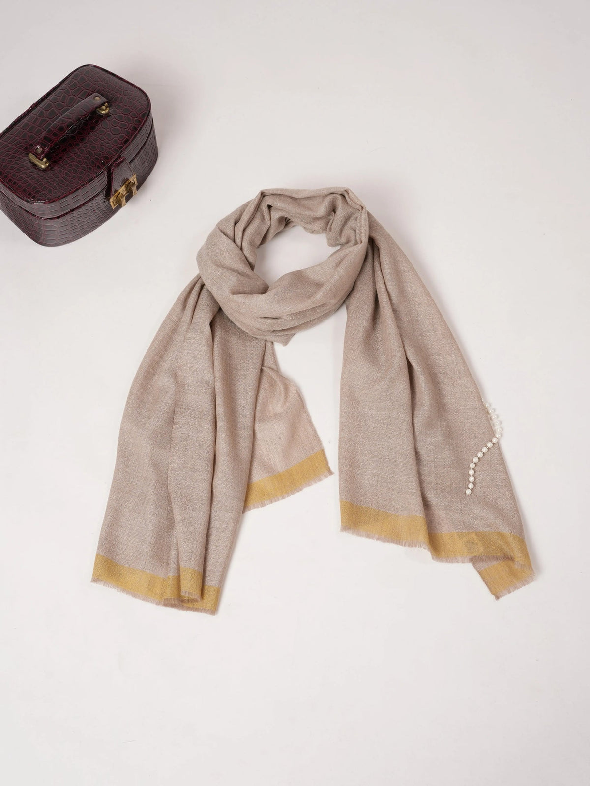Diamond Weave Textured Pure Pashmina Handwoven Shawl