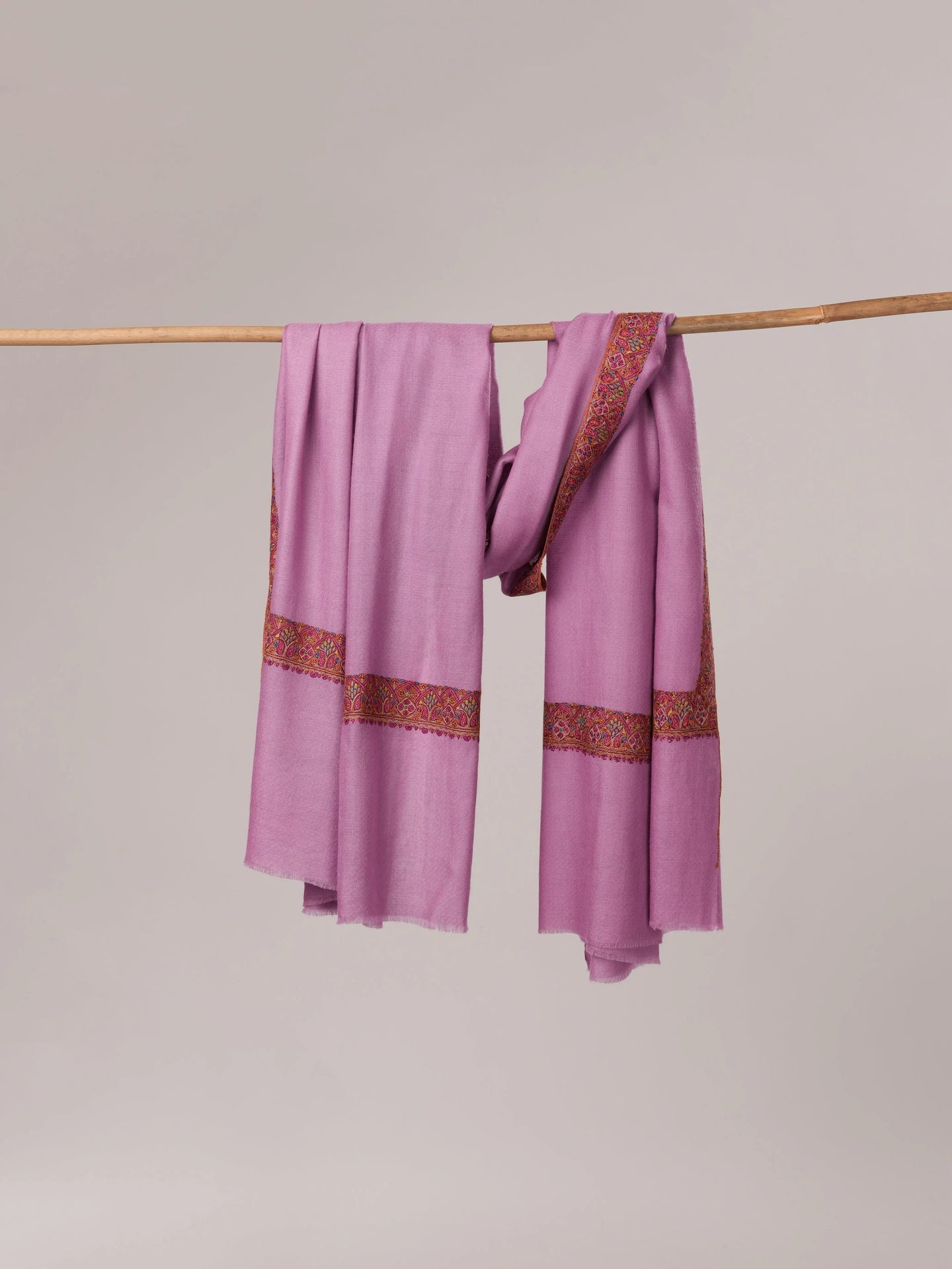 Hand Embroidered Neemdaur Soft Pashmina Shawl Shahkaar.com