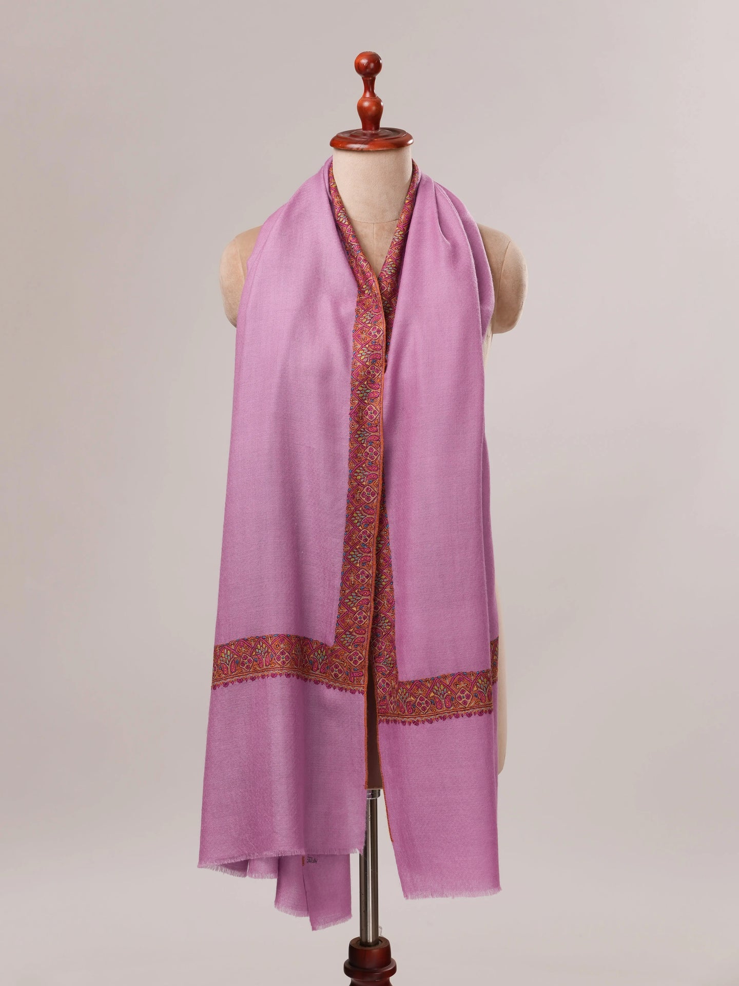 Hand Embroidered Neemdaur Soft Pashmina Shawl Shahkaar.com