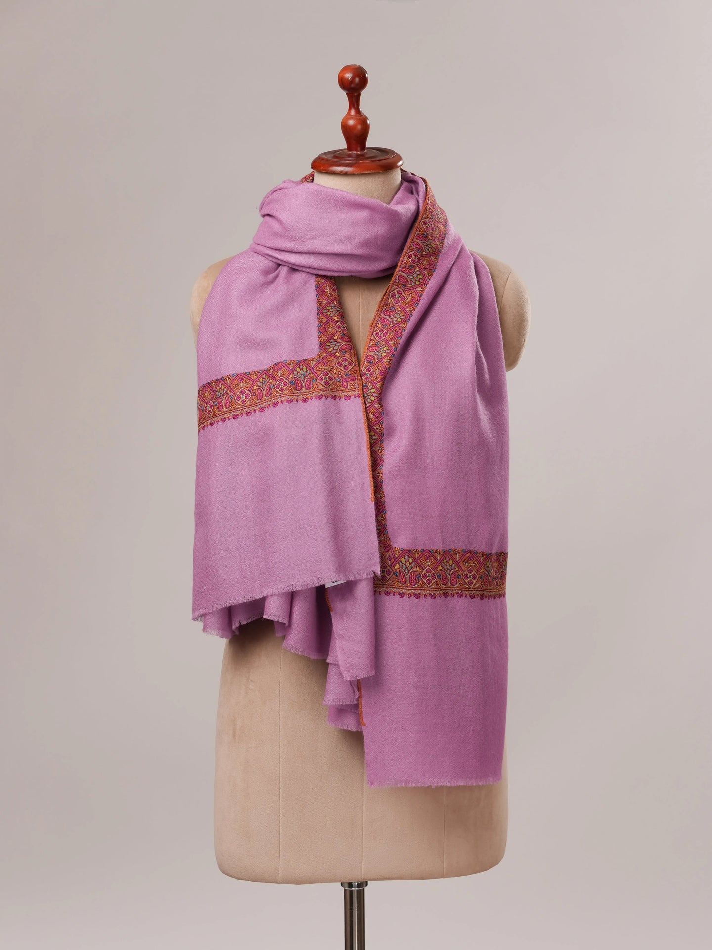 Hand Embroidered Neemdaur Soft Pashmina Shawl Shahkaar.com