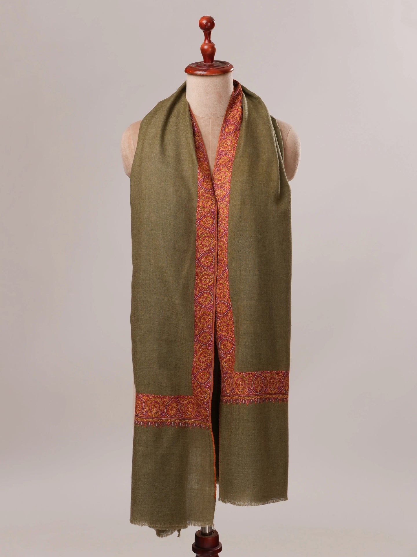 Classic Neemdaur Hand Embroidered Pure Pashmina Shawl Shahkaar.com