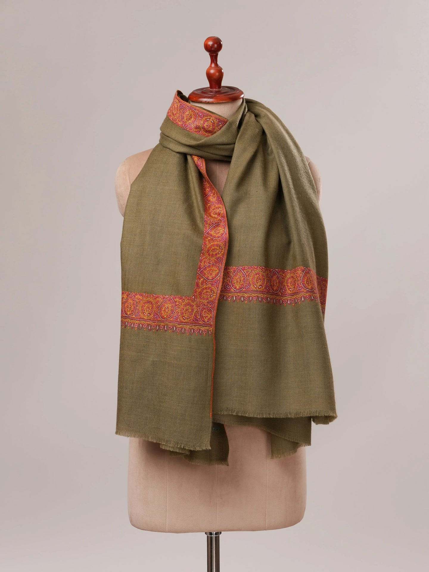 Classic Neemdaur Hand Embroidered Pure Pashmina Shawl Shahkaar.com